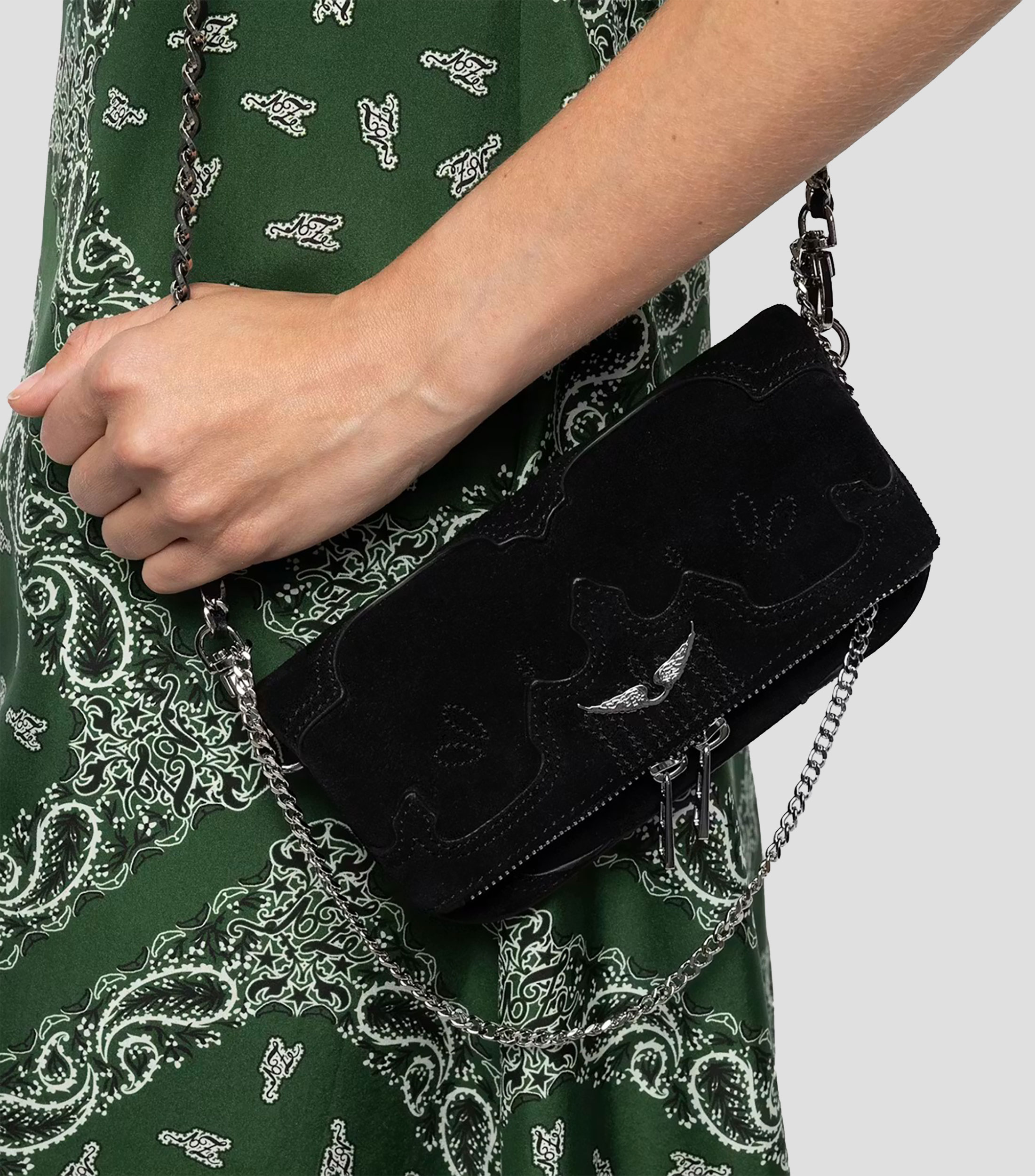 Bolsa mini de mano en piel de vaquetilla Rock Nano fantasía Mujer