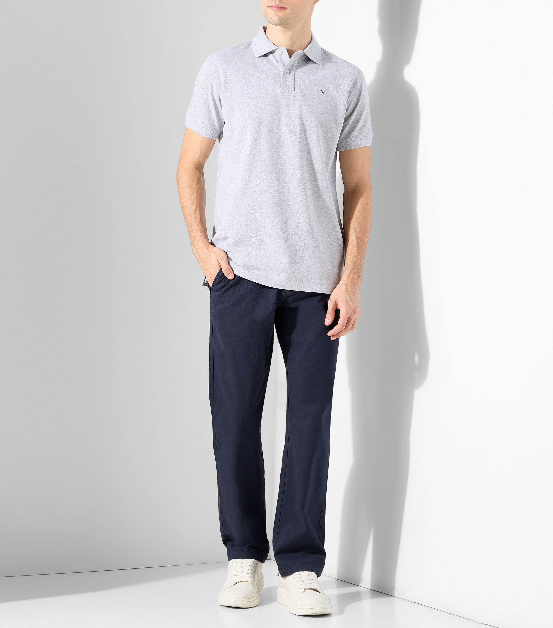 Playera tipo Polo manga corta lisa Hombre
