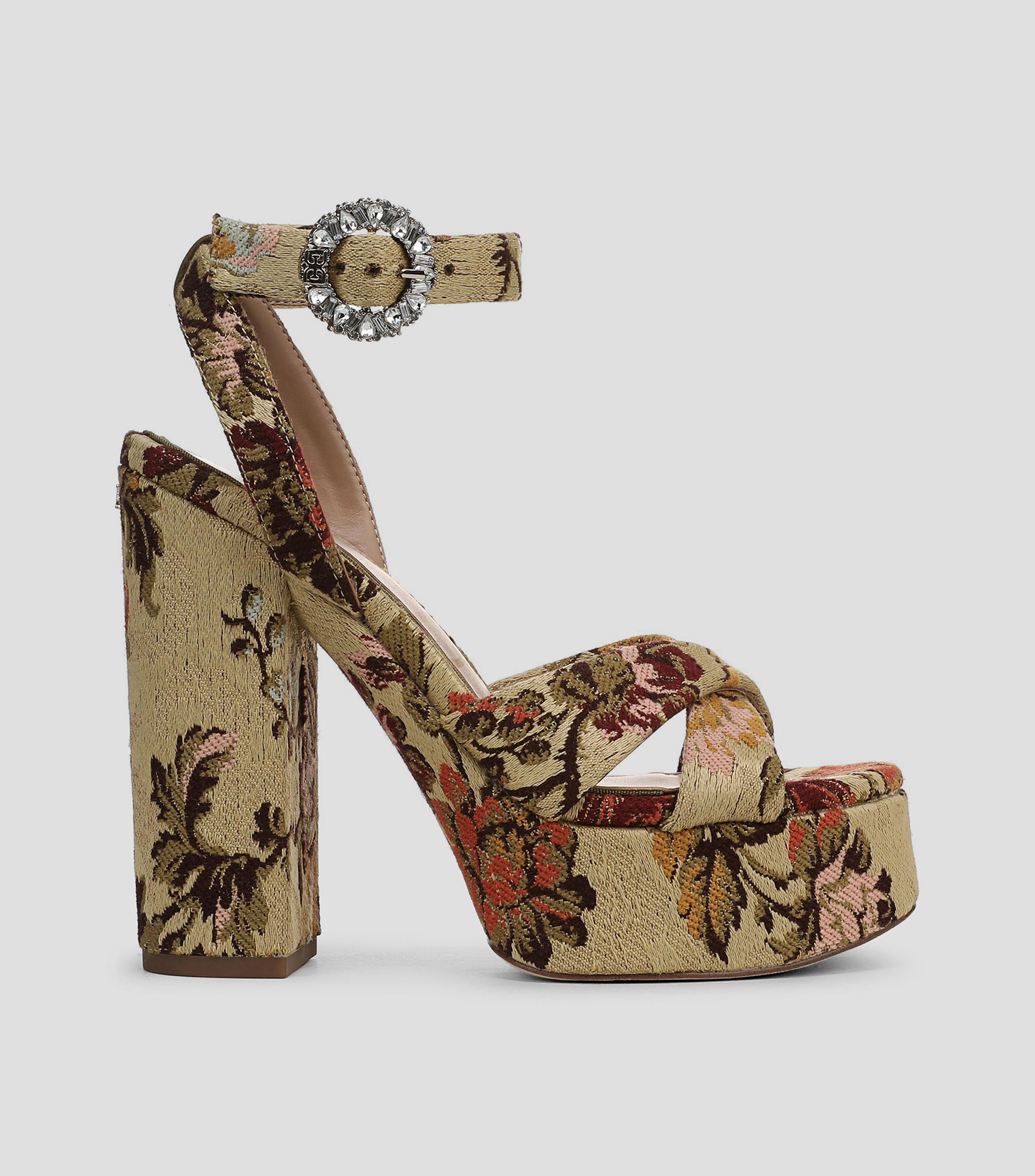 Sandalias con tacón alto cuadrado Mujer