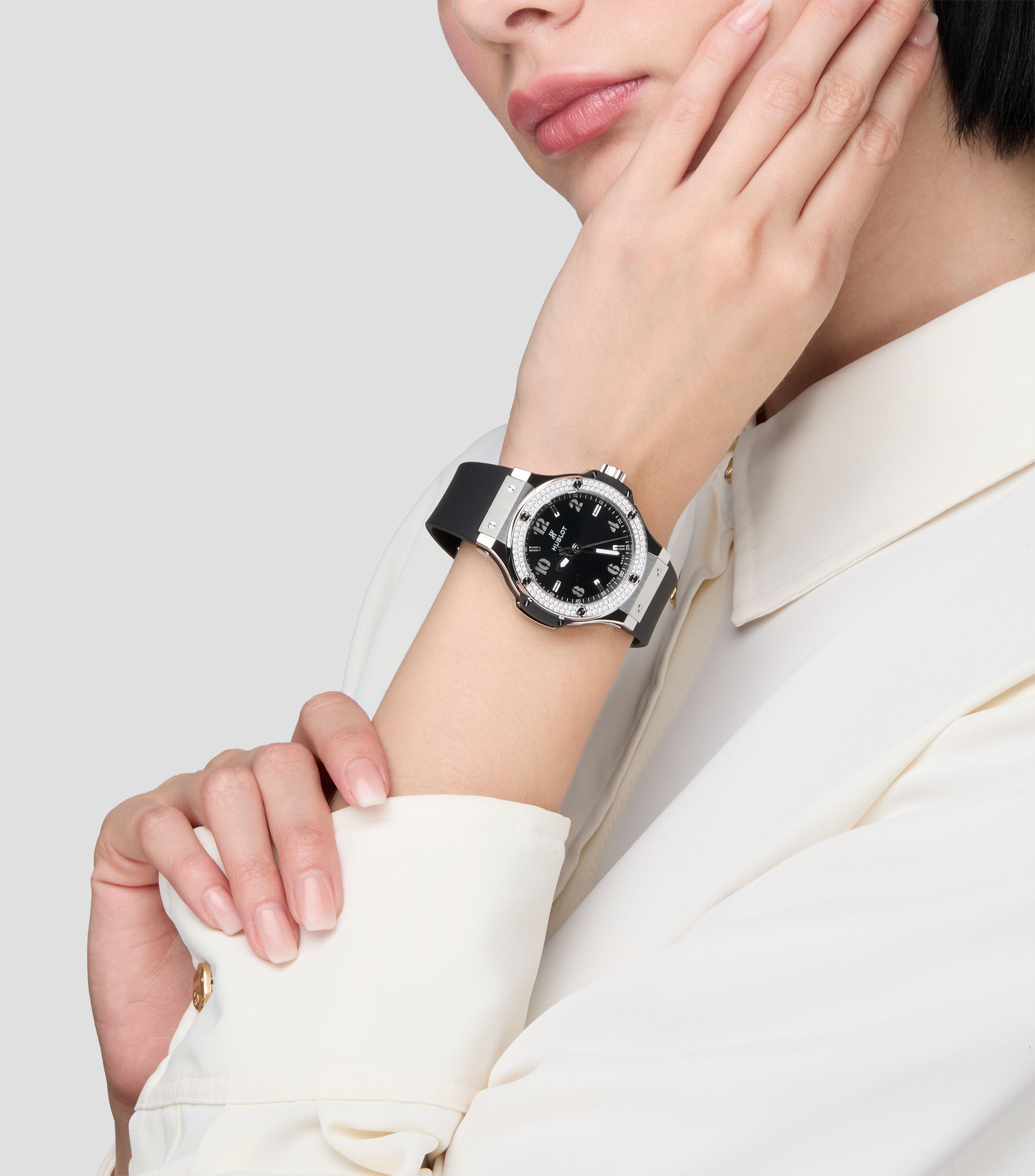 Reloj para Mujer Big Bang Steel Diamonds casual, Plateado