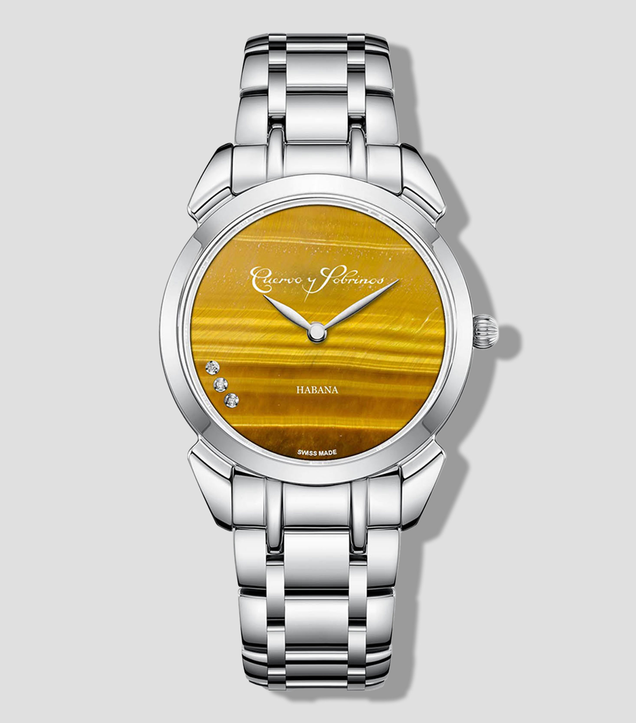 Reloj para Mujer Primera Dama casual plateado/café