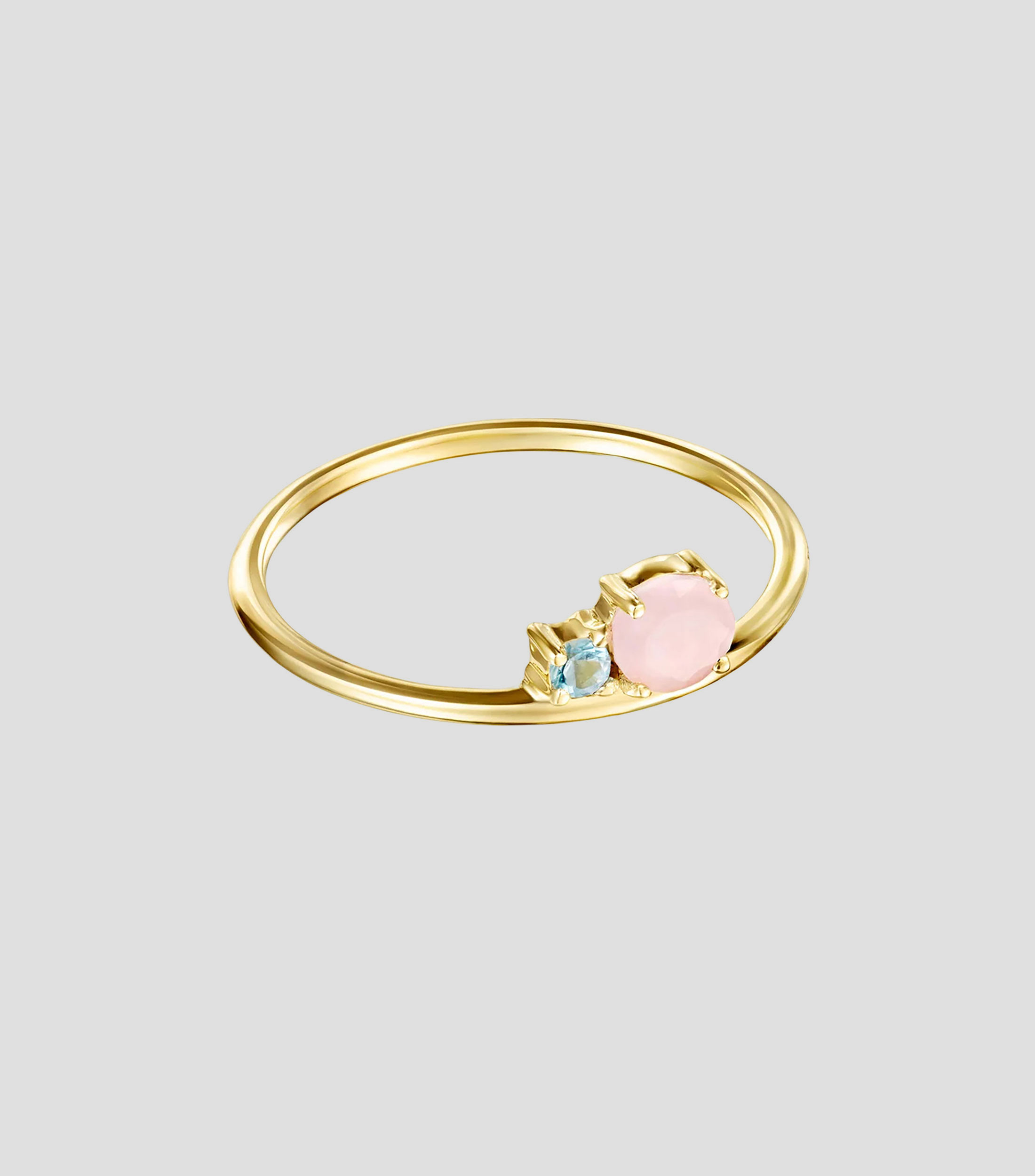 Anillo en Oro amarillo 18 Kilates Mini Ivette con opalo Mujer Talla 7