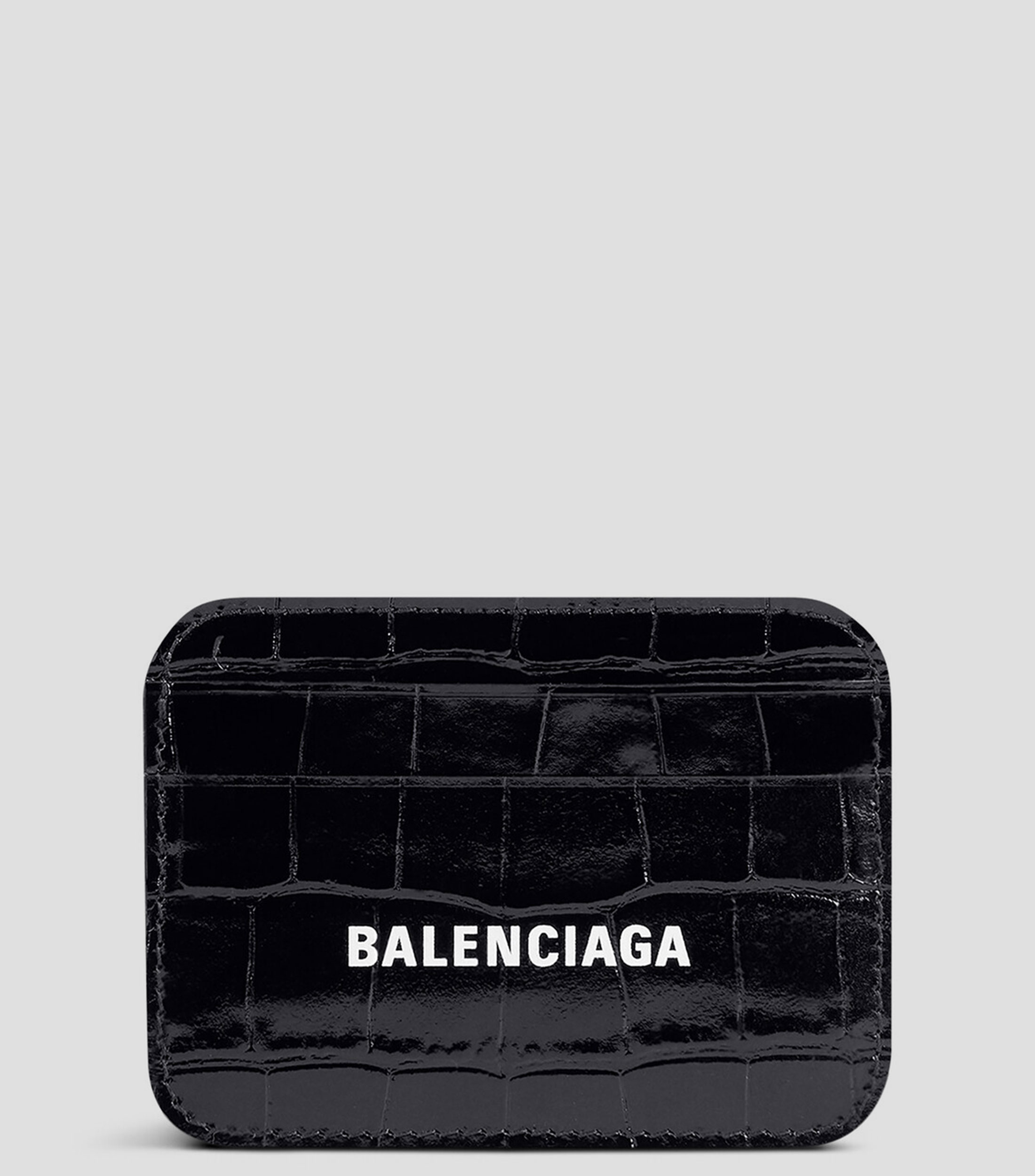 Tarjetero negro en piel Cash liso Unisex