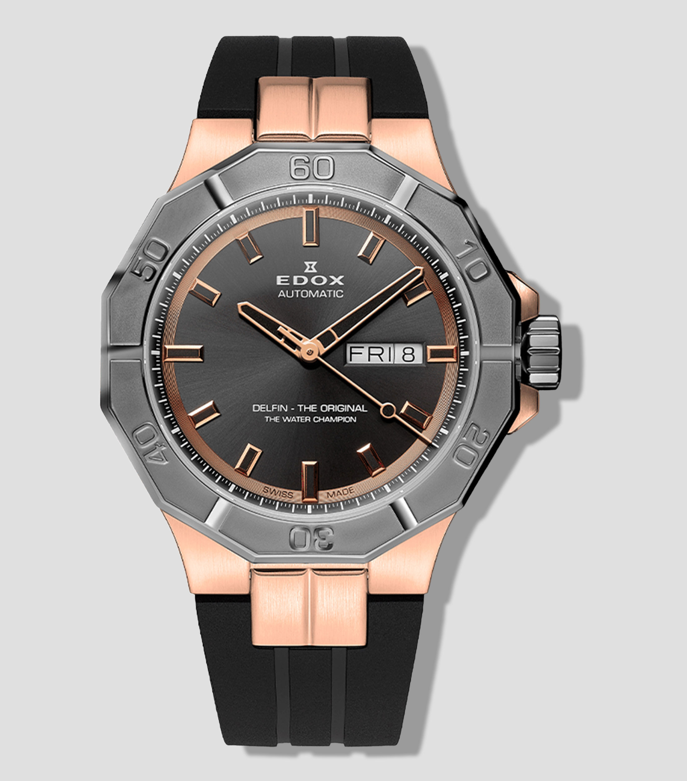 Reloj para Hombre Delfin The Original Deportivo, Rosa y Negro