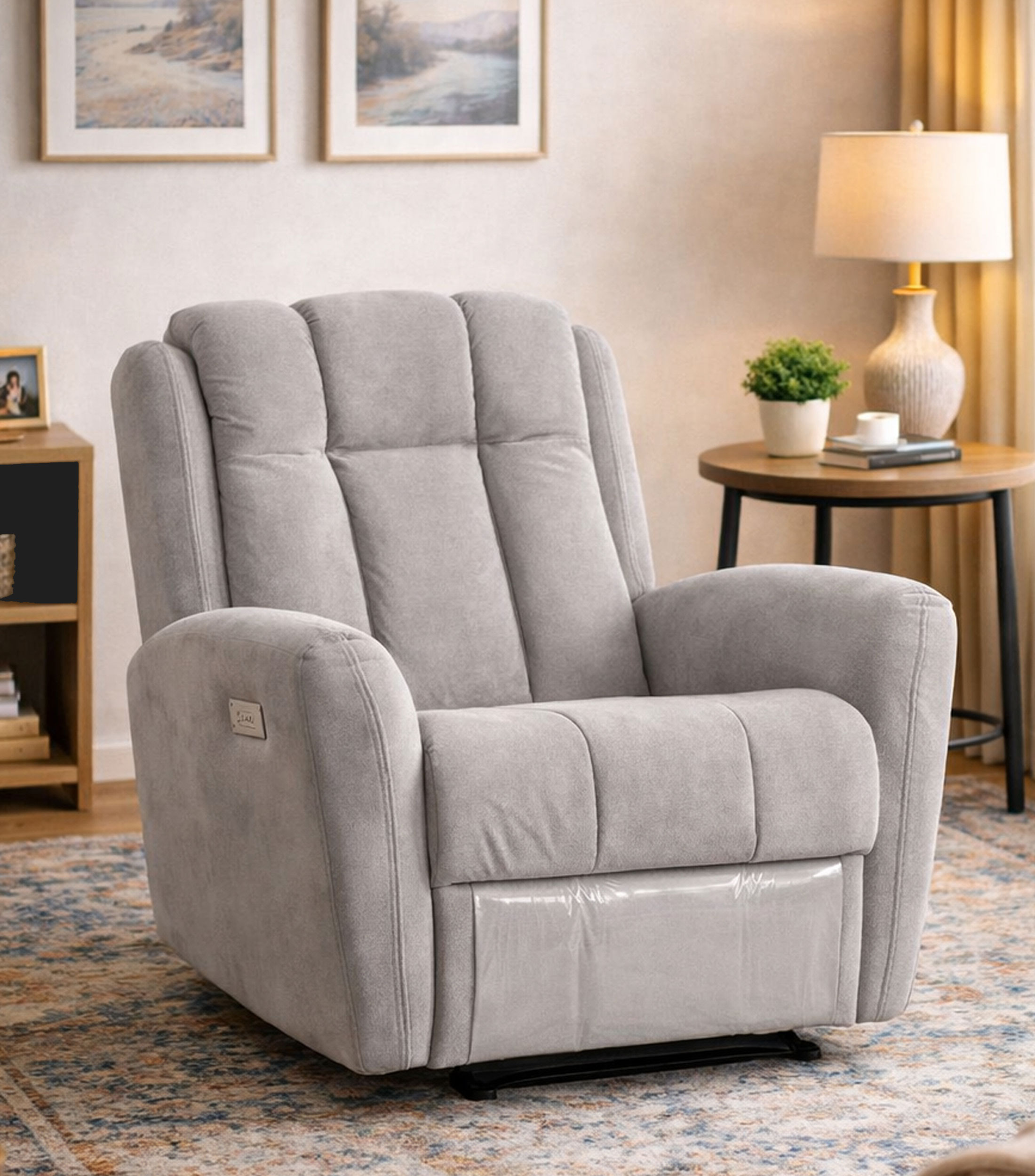 Sillón Reclinable Eléctrico Baldor Gris