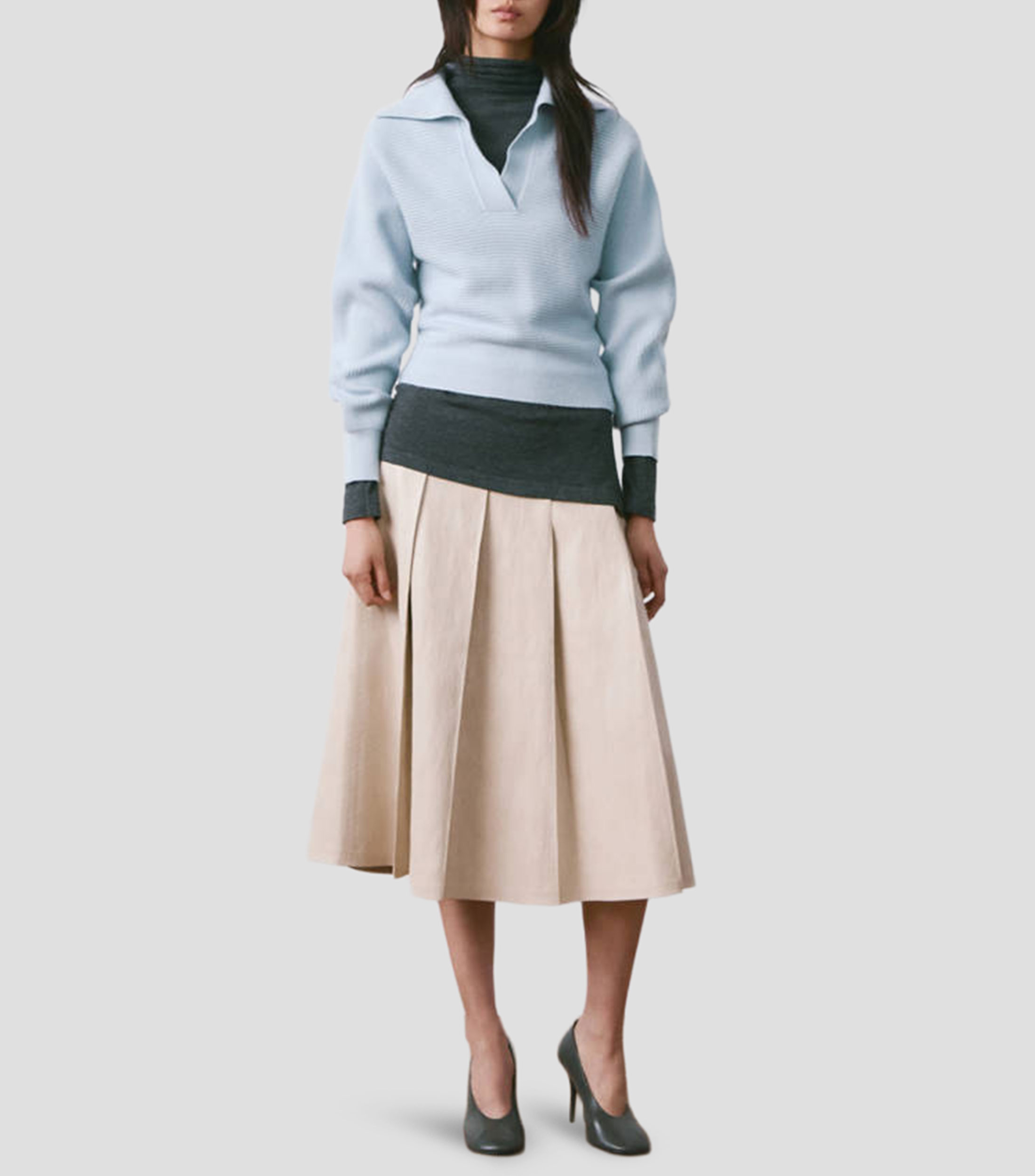 Suéter cuello polo Mujer