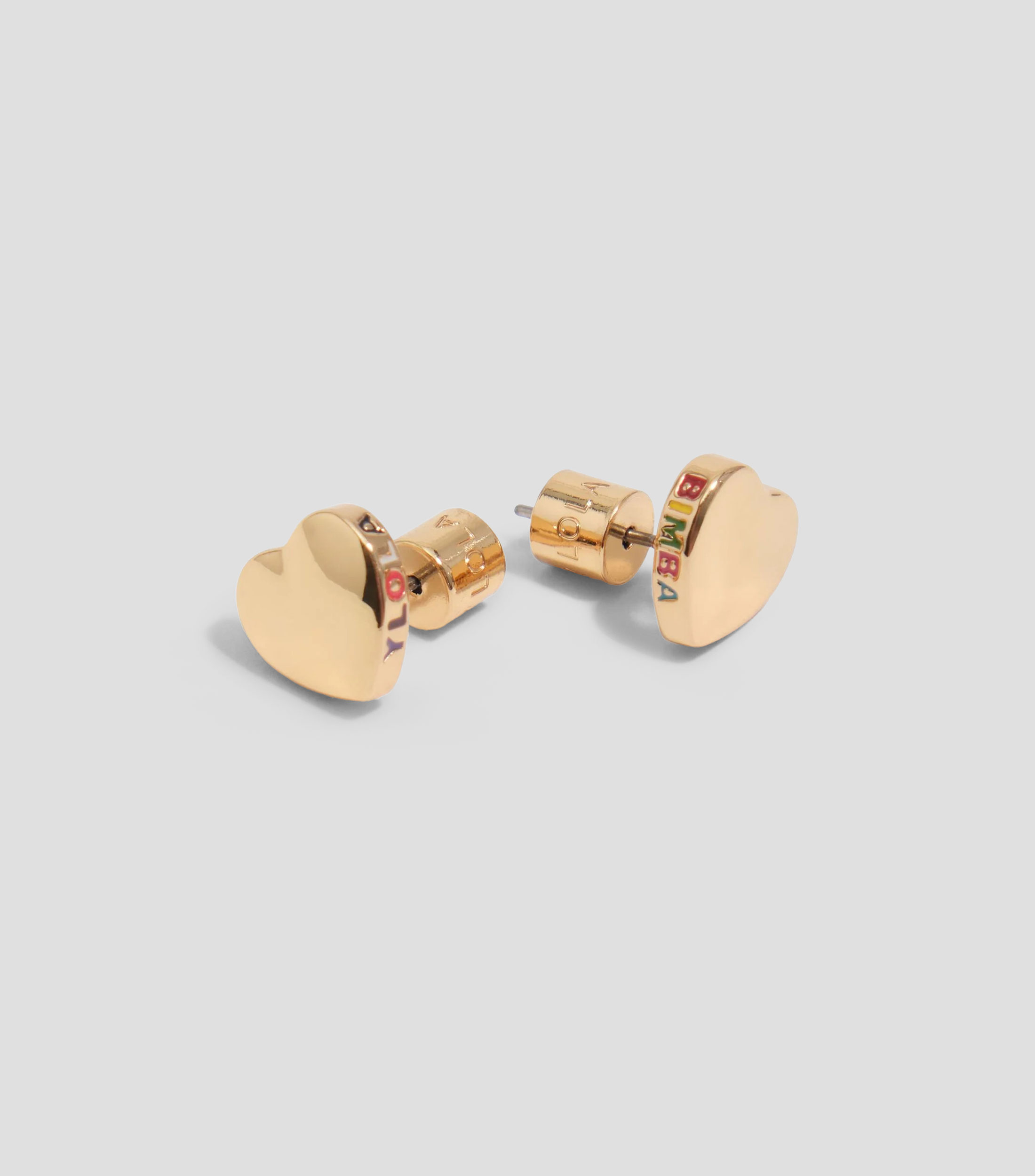 Aretes corazón logo multicolor Mujer