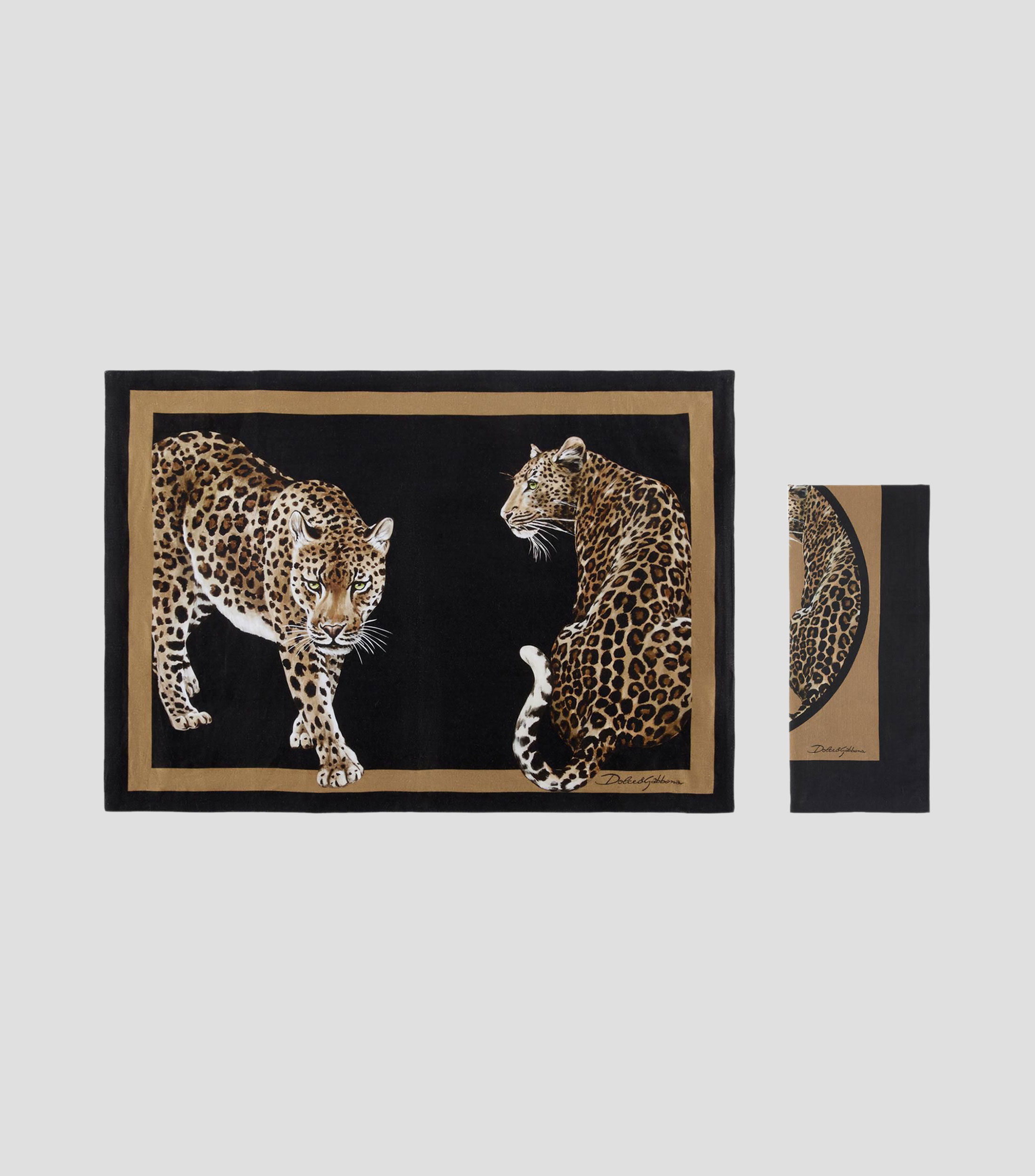 Set Mantel individual y Servilleta Leopardo