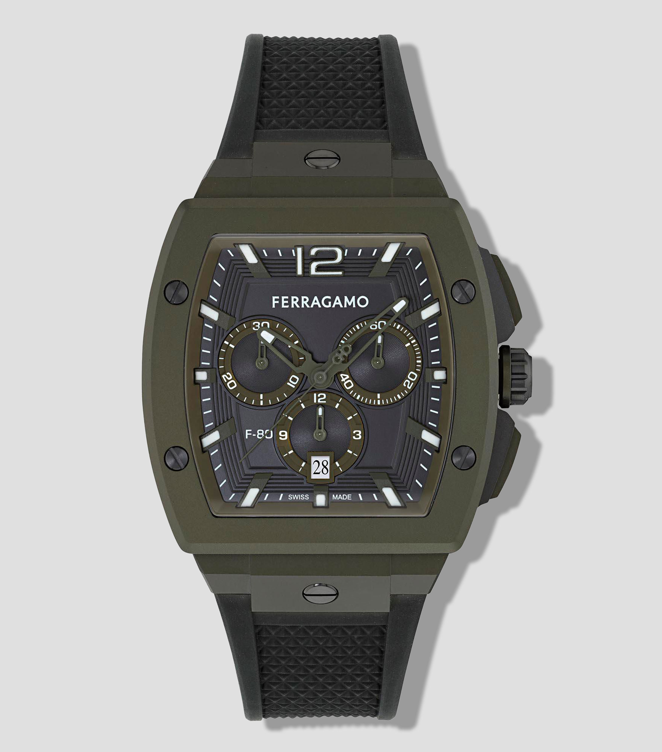 Reloj para Hombre F-80 Tonneau Chrono casual, Negro