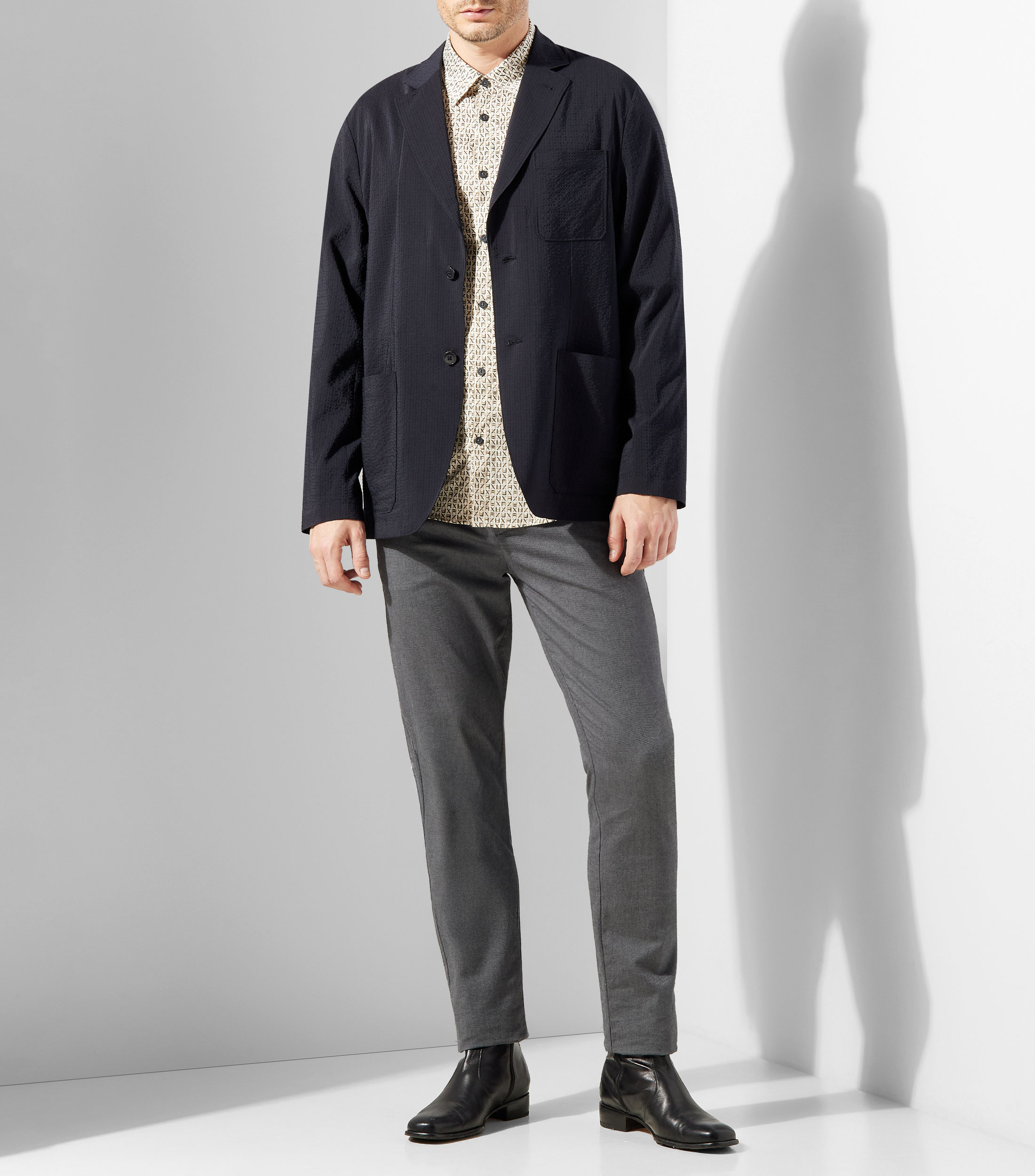 Camisa estampada manga larga Hombre