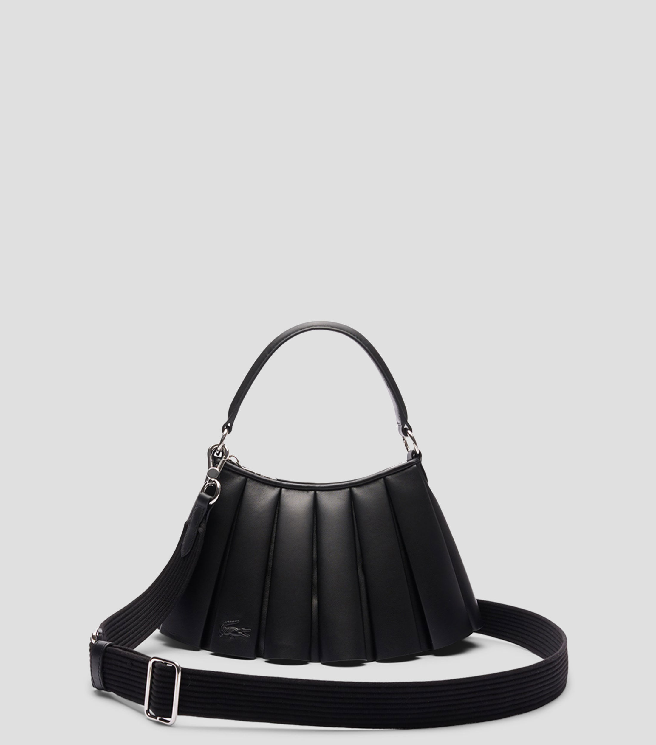 Bolsa shoulder lisa con detalle plisado Mujer