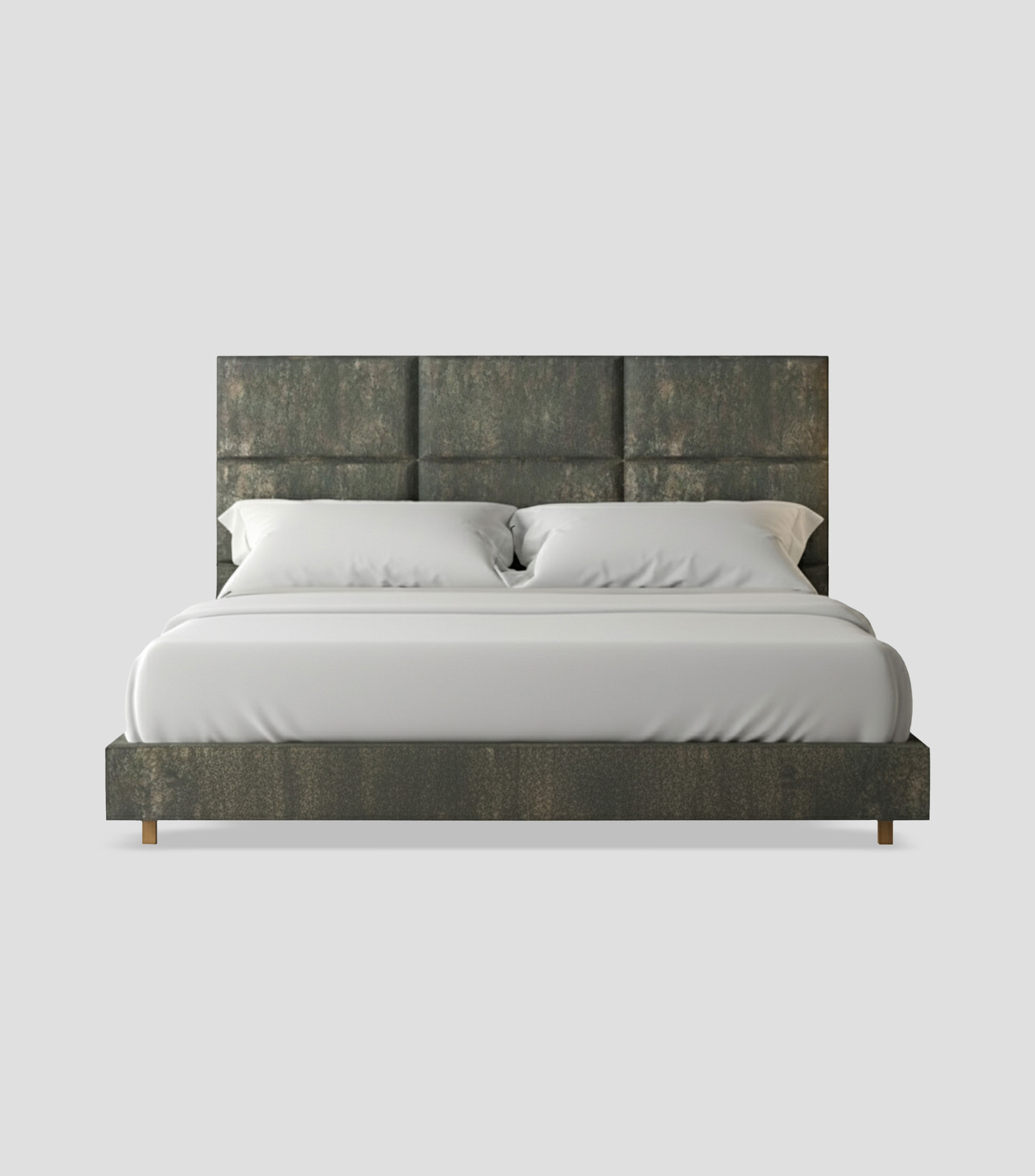 Cama King Size Media Oxide Suede Antracita en tela