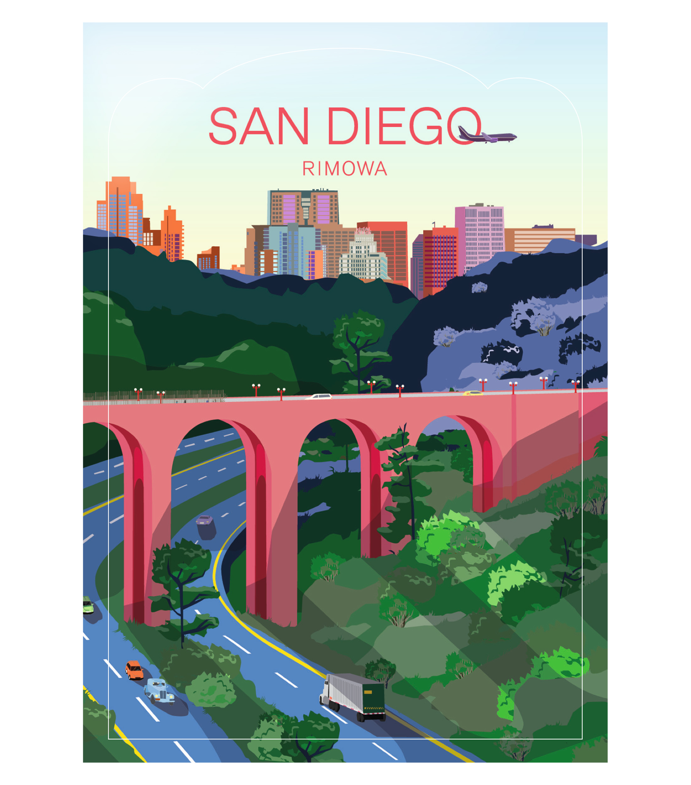 Sticker San Diego para Maleta Rigida