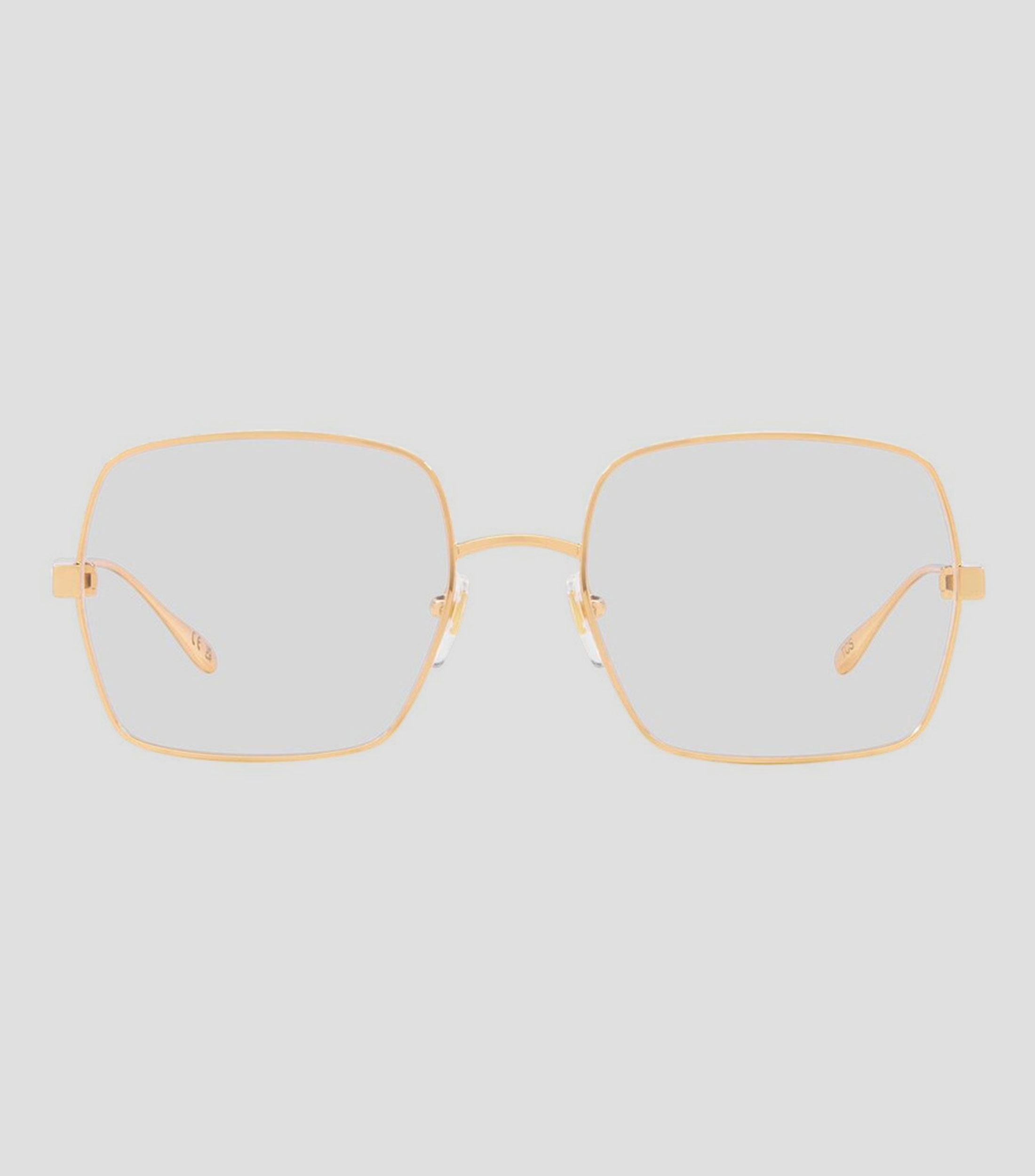 Lentes oftálmicos cuadrados dorados Mujer