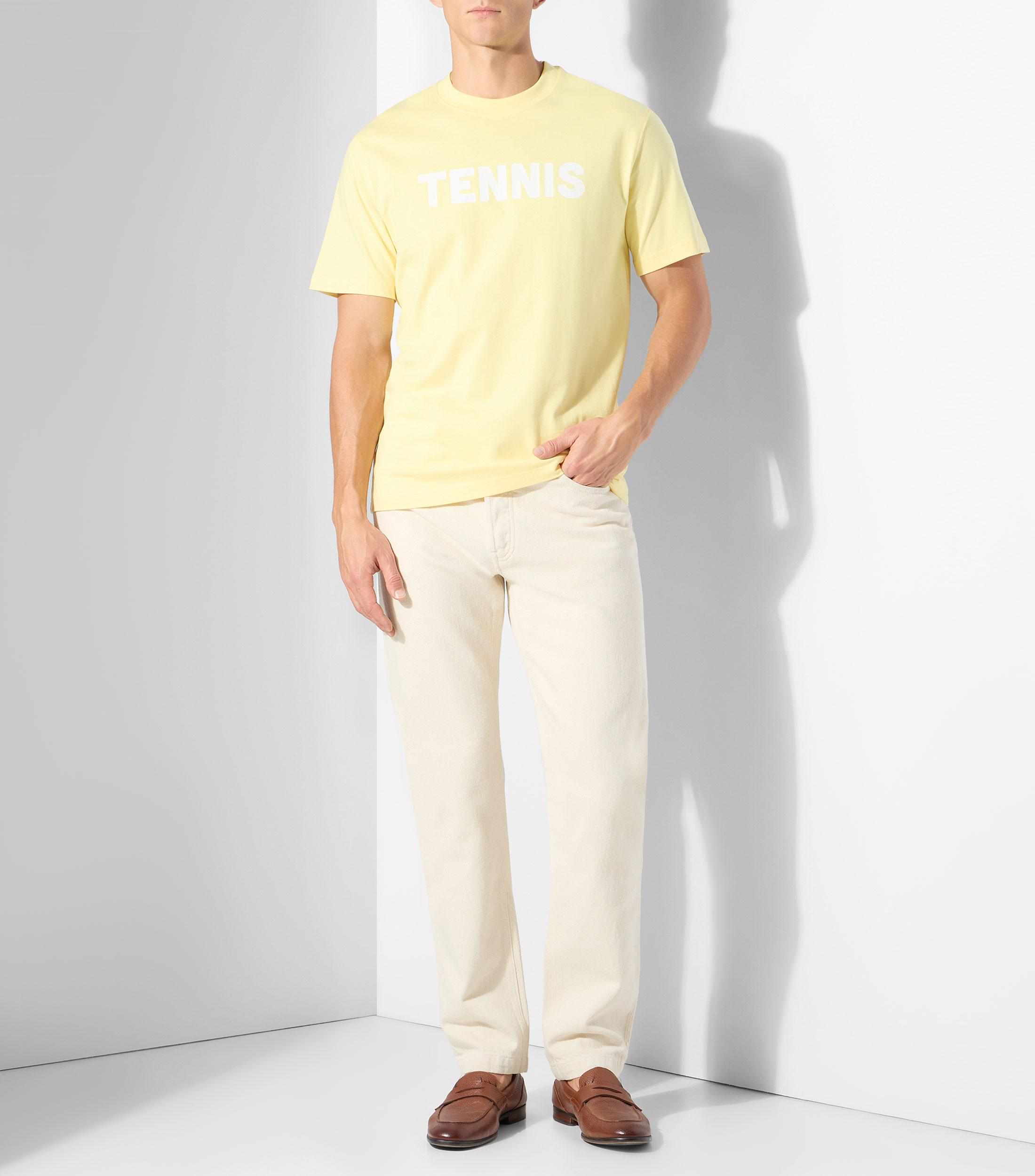 Playera cuello redondo manga corta estampada Hombre