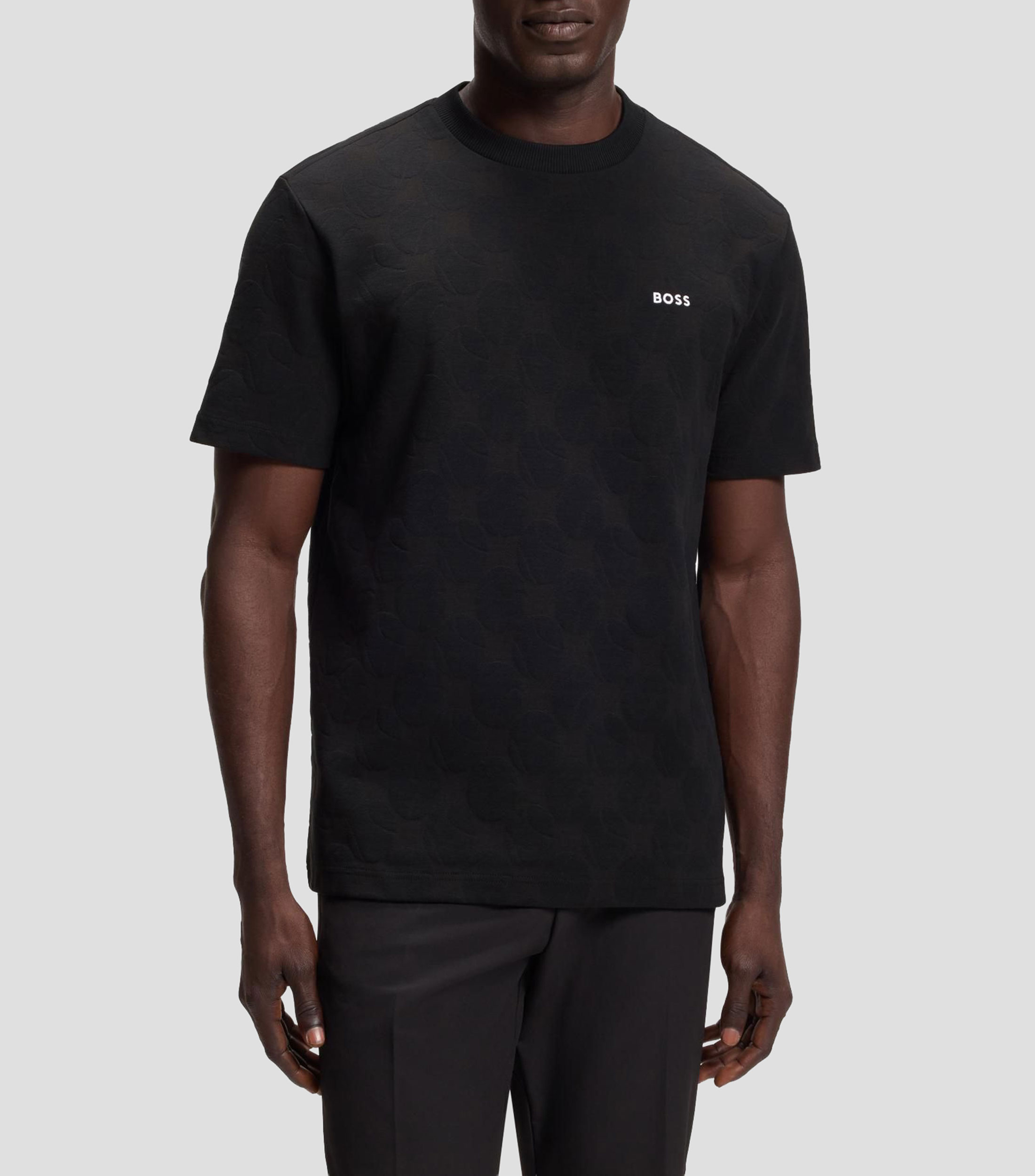 Playera de algodón con pelota de tenis en jacquard Hombre