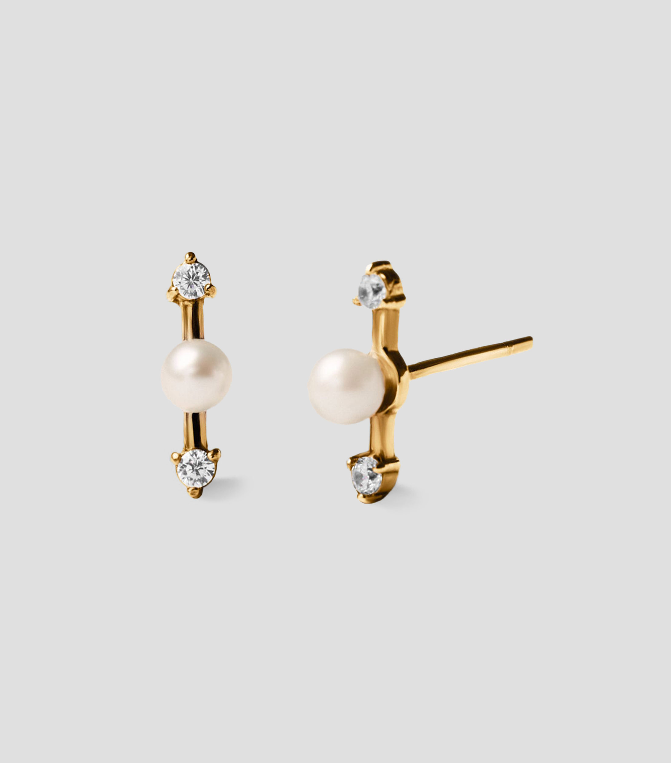Aretes en Plata .925 con perlas Comunión Mujer