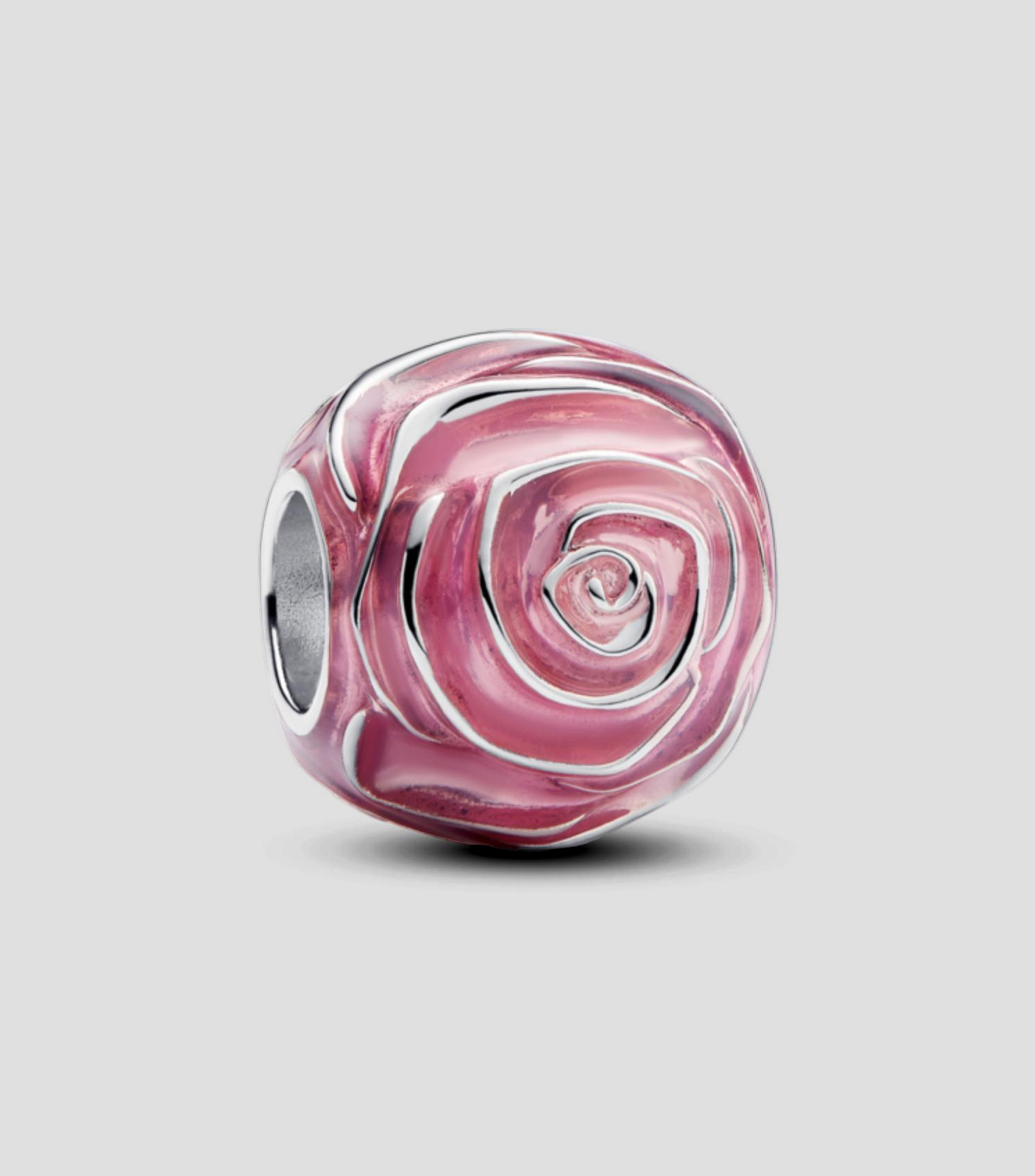 Charm en Plata .925 Rosa Floreciendo a Dos Tonos Mujer