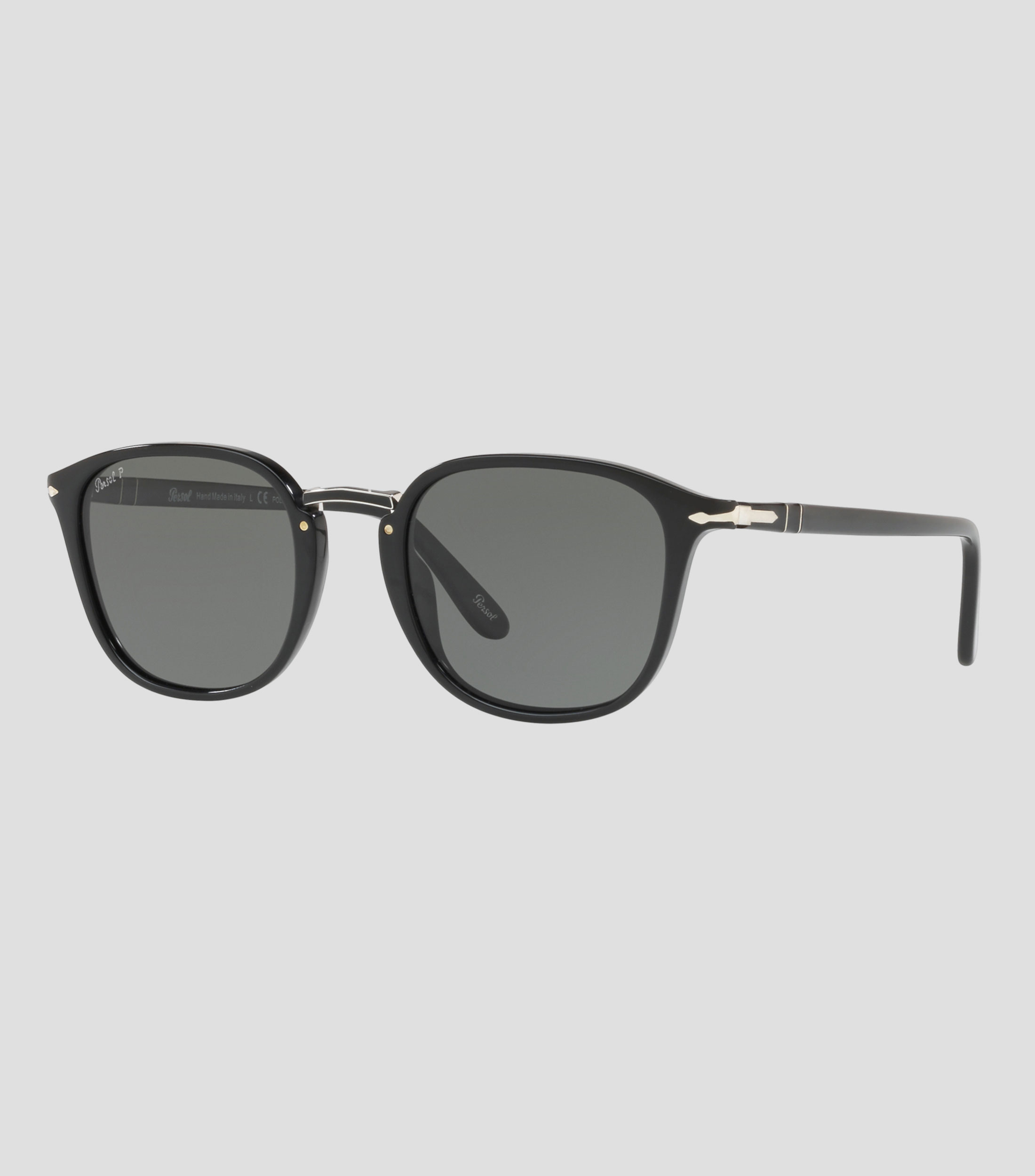 Lentes de sol redondos negros Hombre