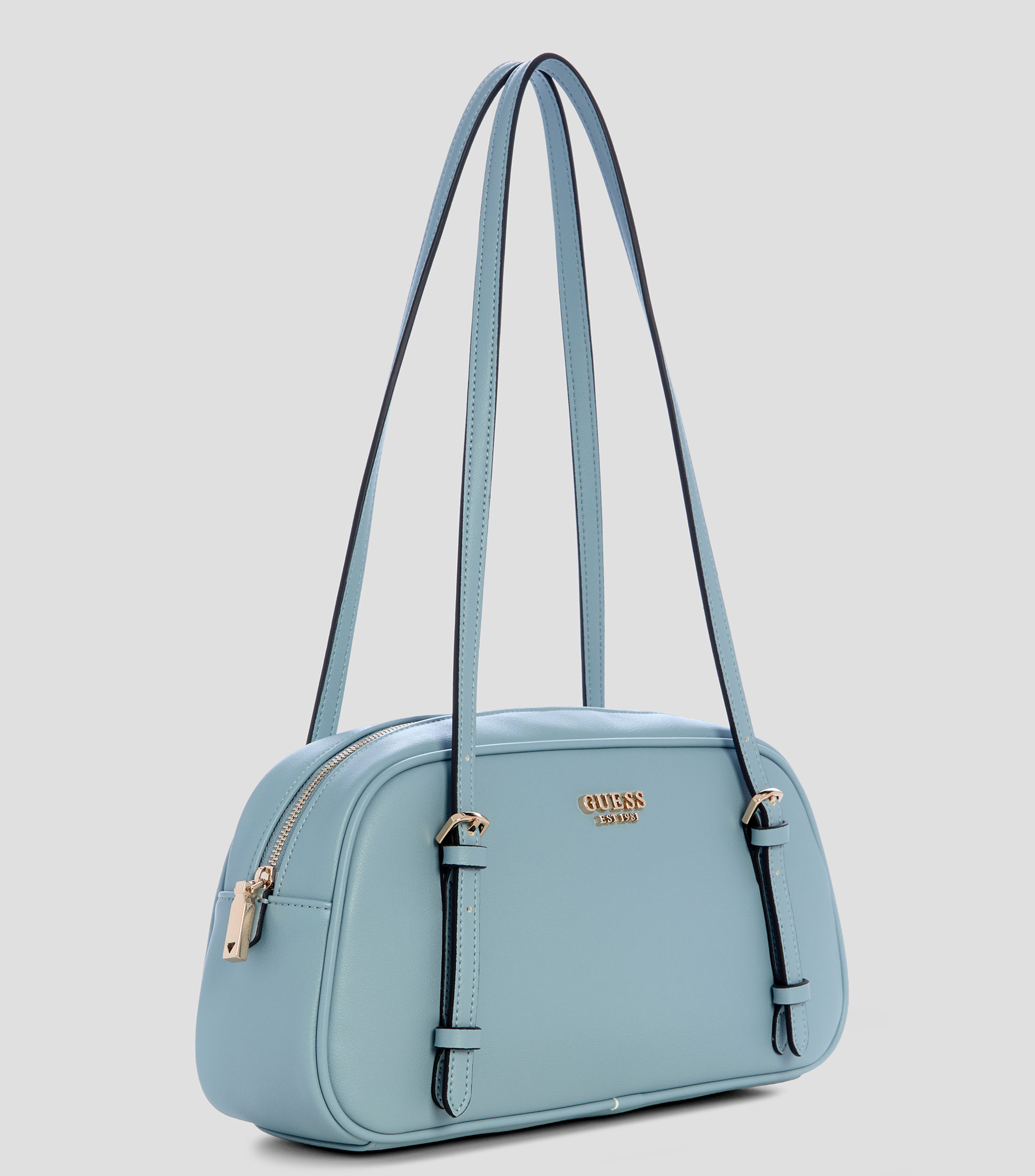 Bolsa satchel lisa con detalle texturizado Mujer