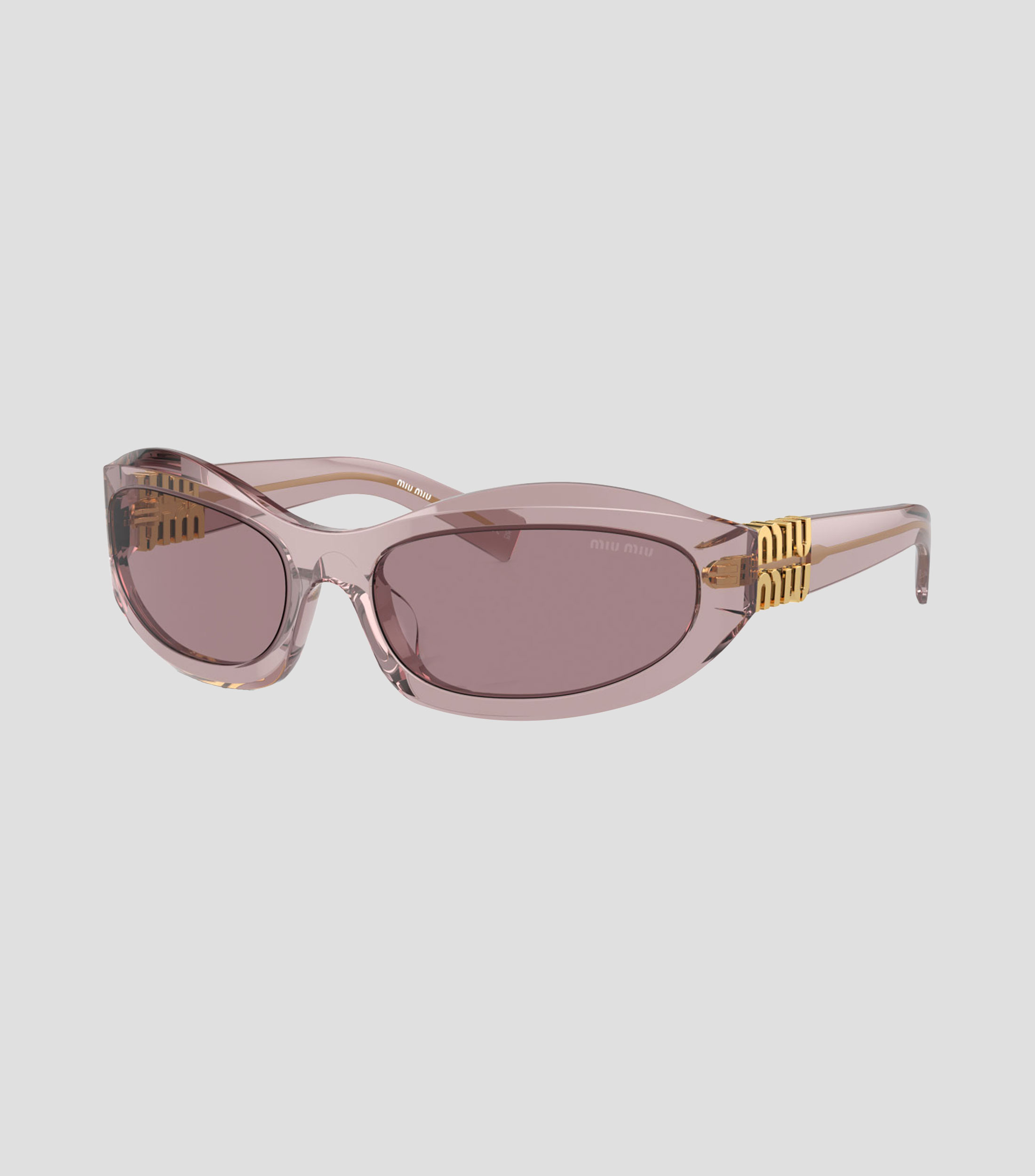 Lentes de sol ovalados Mauve transparente Mujer