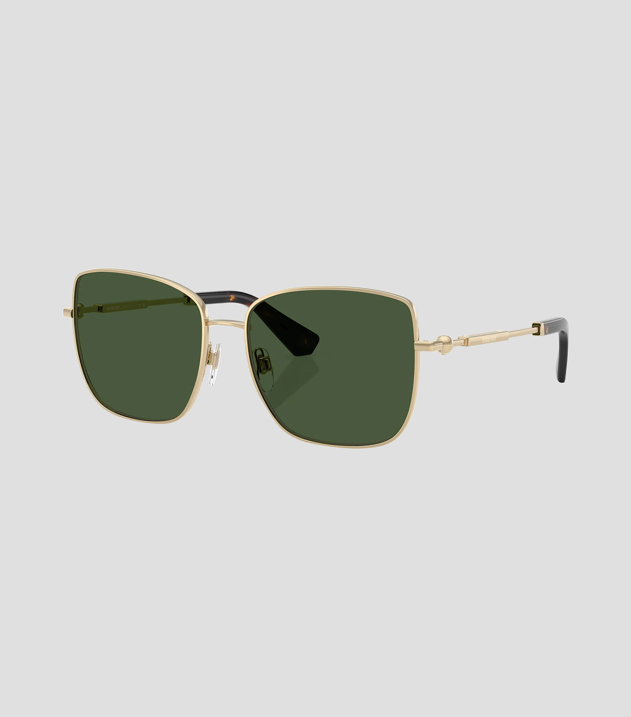 Lentes de sol cuadrados dorados Mujer