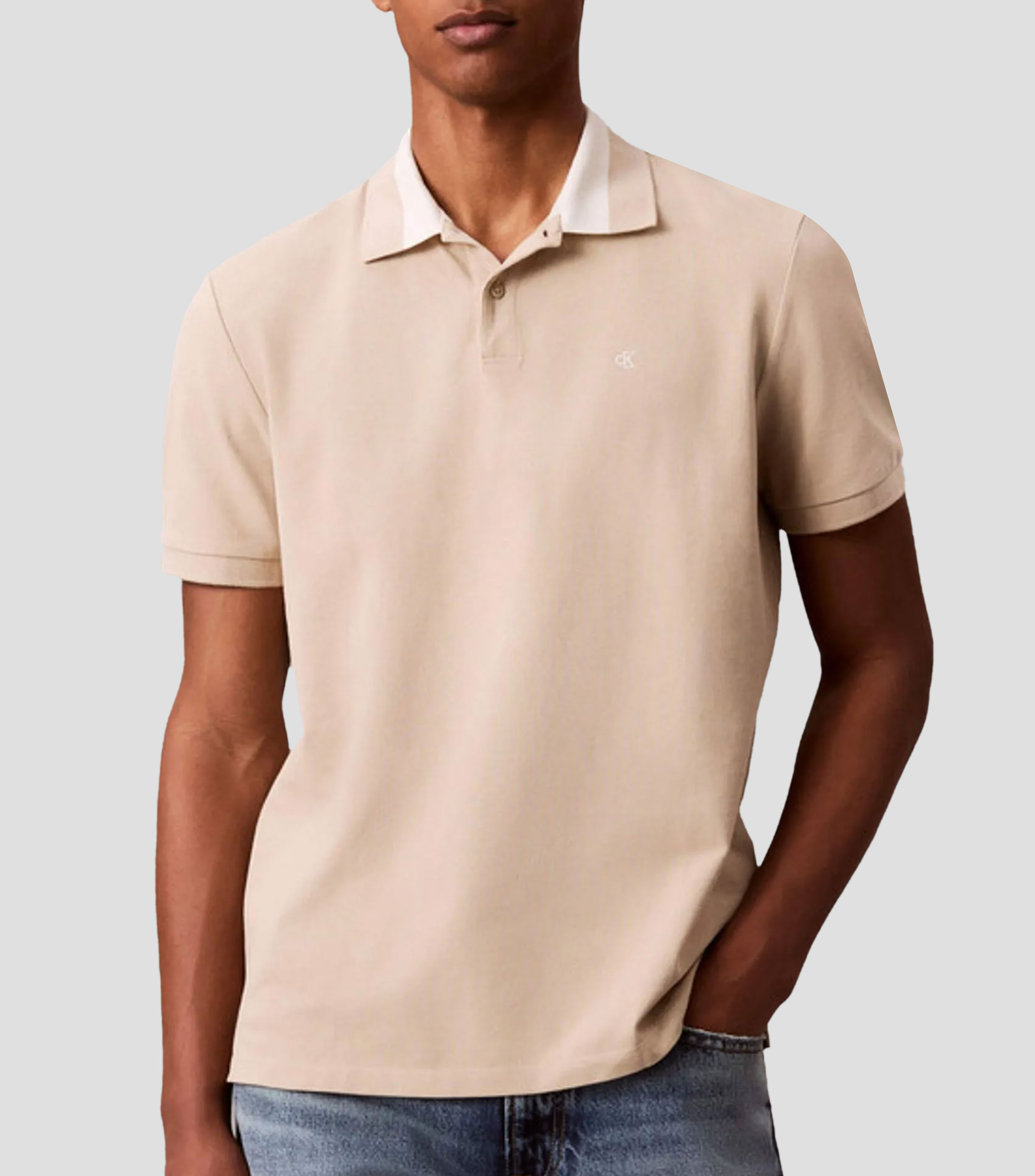 Playera tipo polo manga corta lisa Hombre