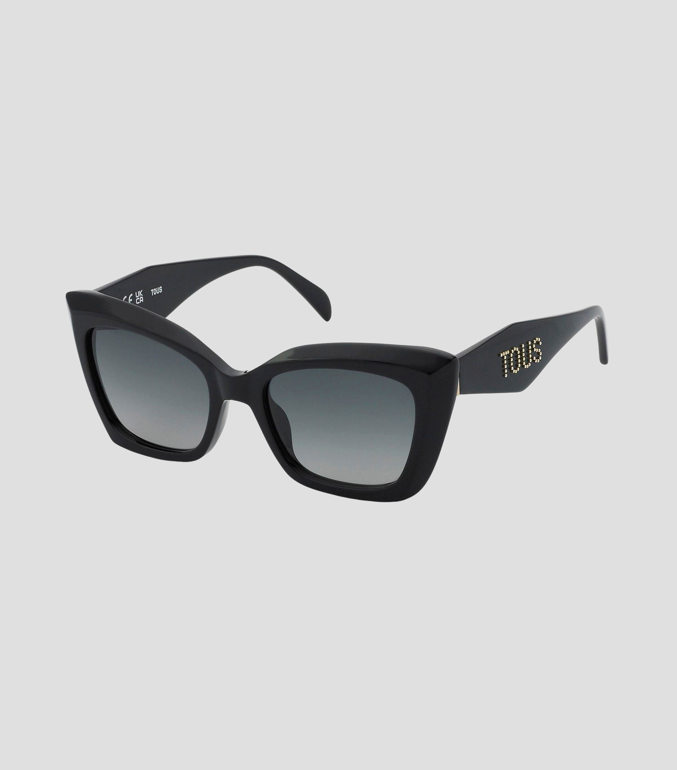 Lentes de sol mariposa Faceted Logo negros Mujer