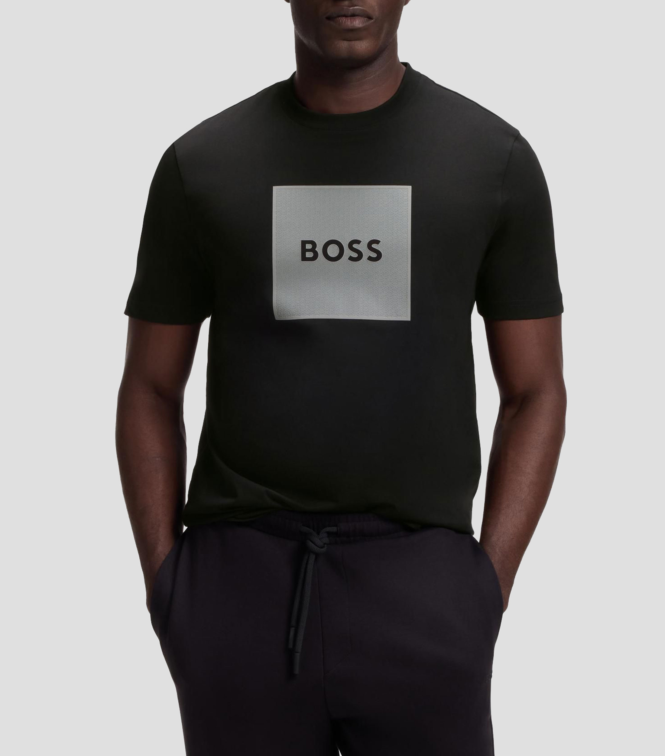 Playera de punto de algodón con logo estampado Hombre