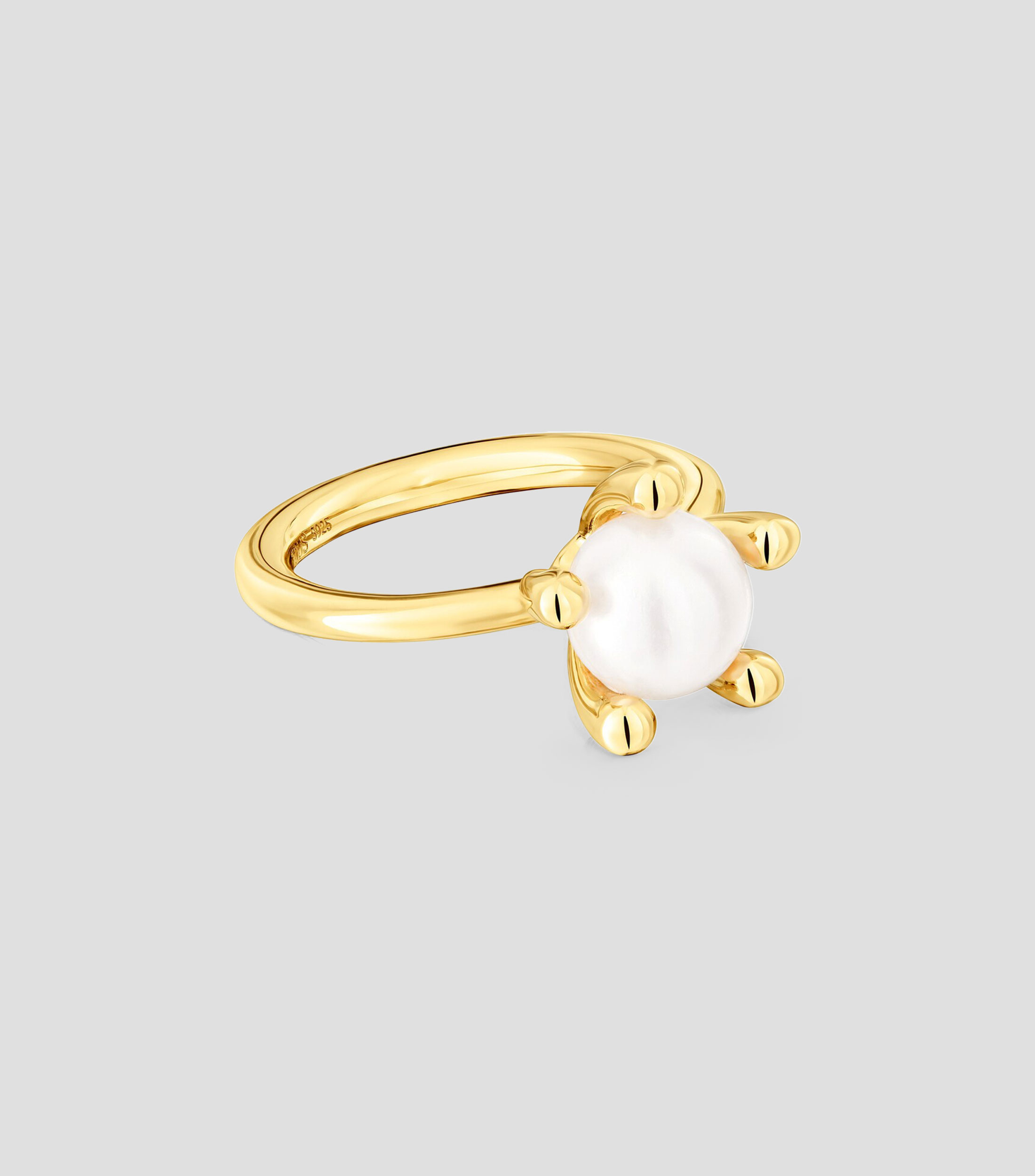 Anillo en plata con perla cultivada Mujer