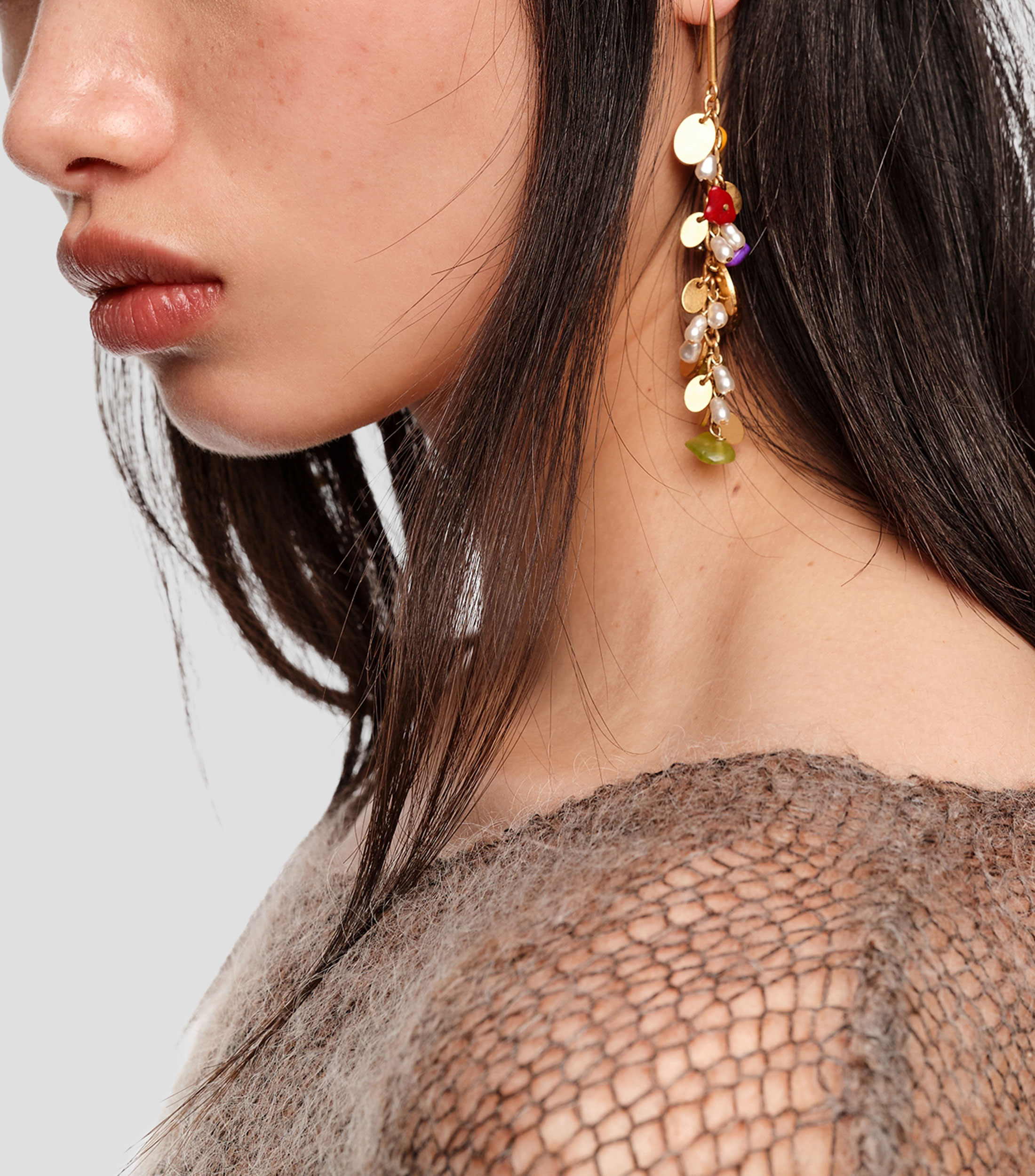 Aretes con piedras Mujer