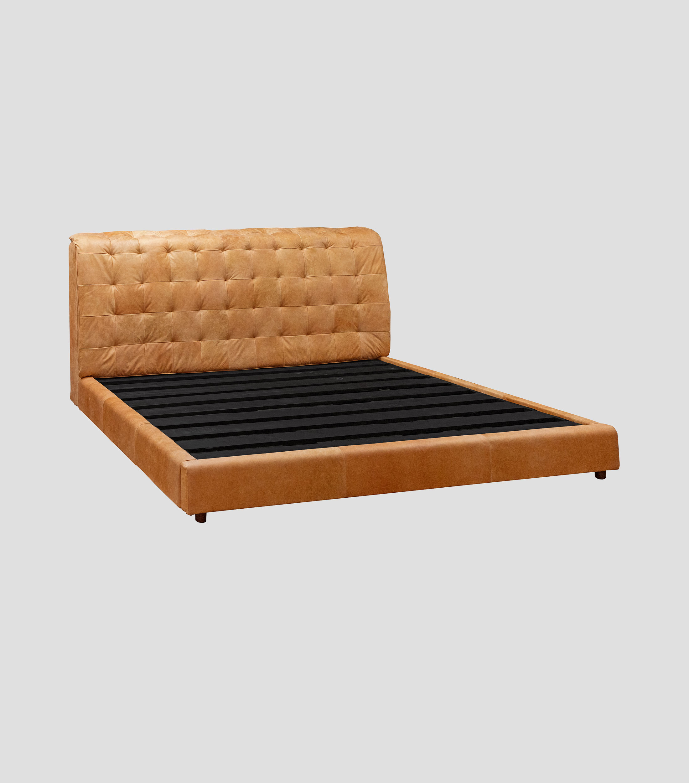 Cama Matrimonial Sheldon en piel