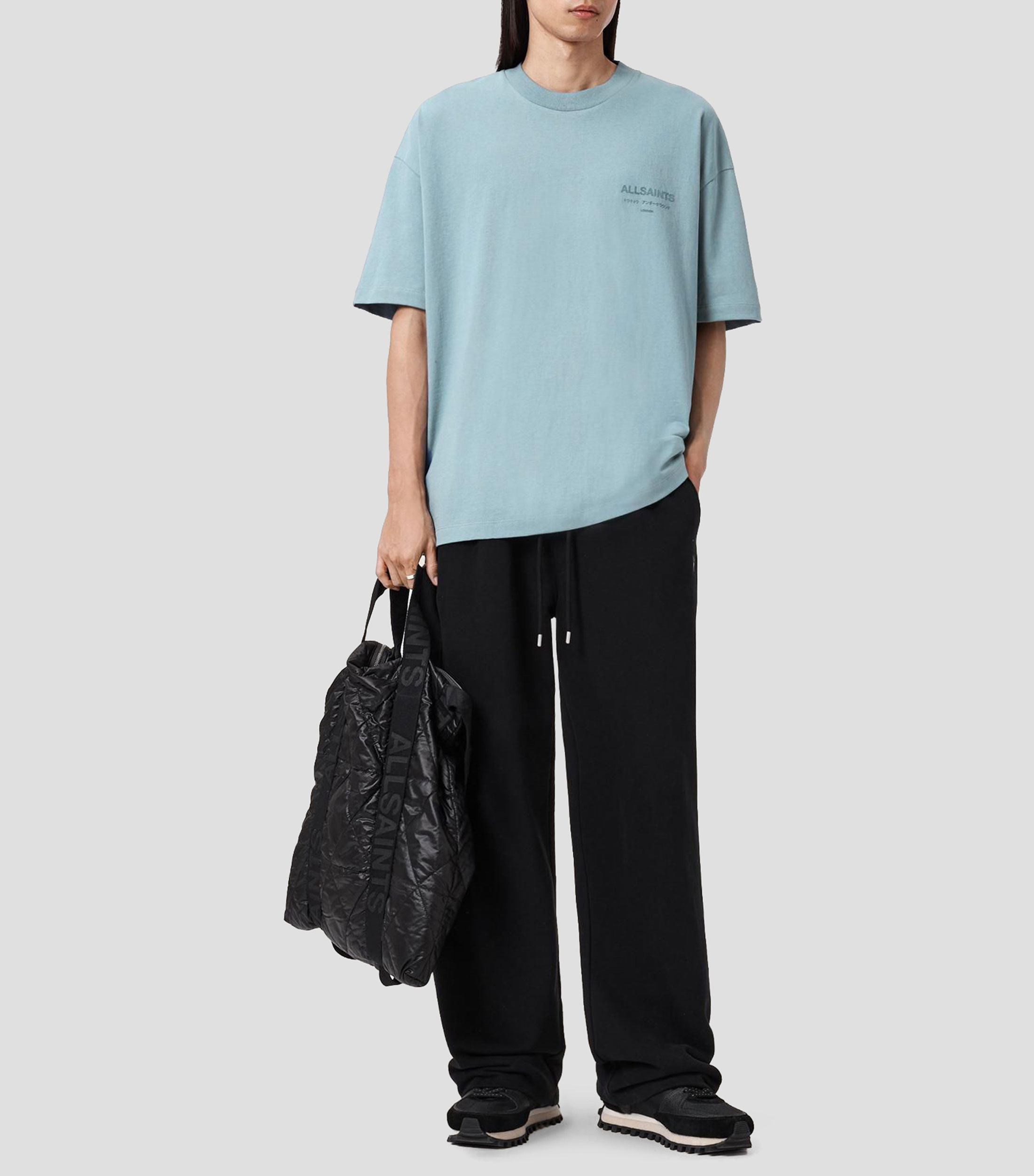 Playera de cuello redondo con manga corta lisa Hombre