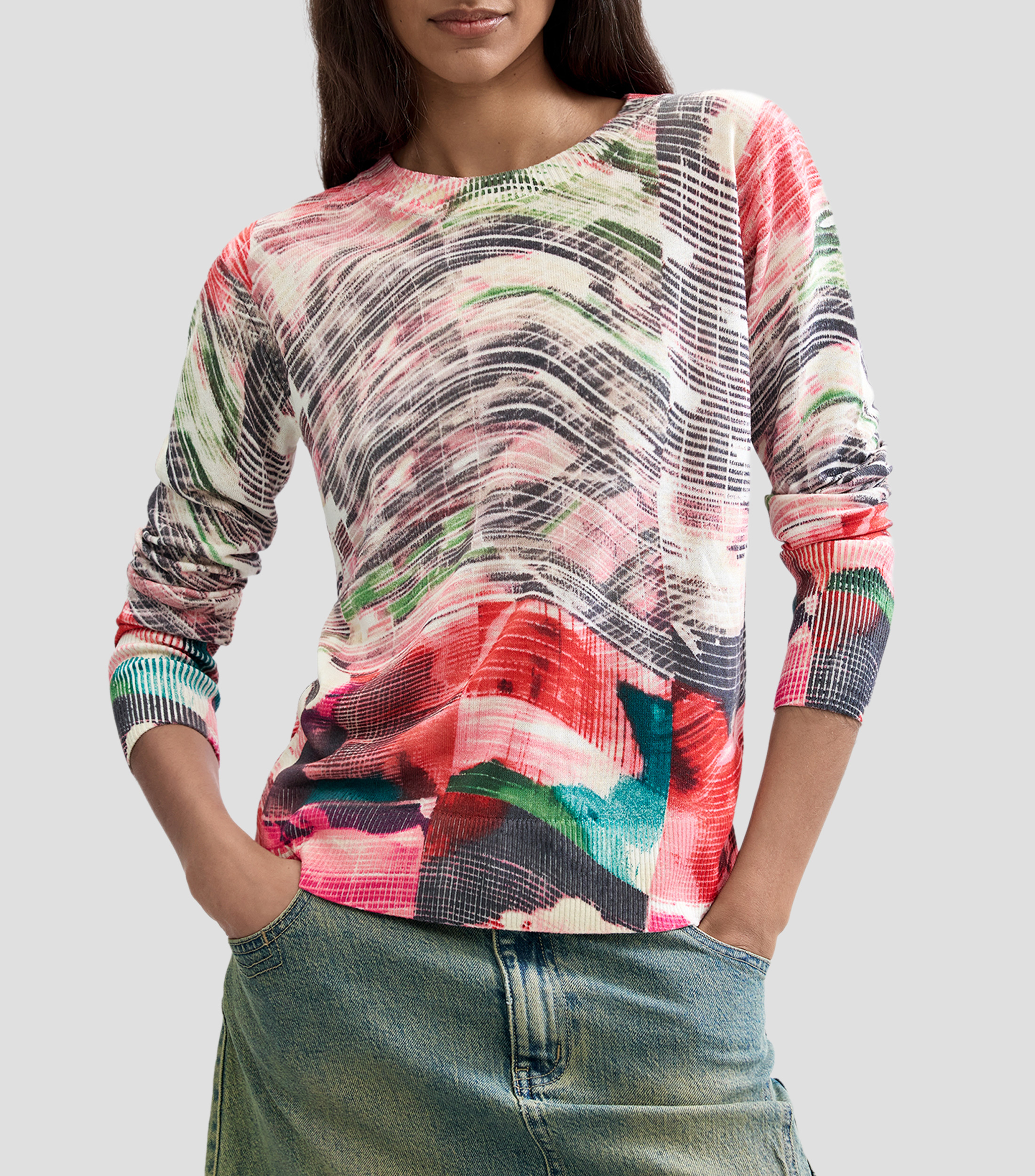 Suéter Estampado Fino Mujer