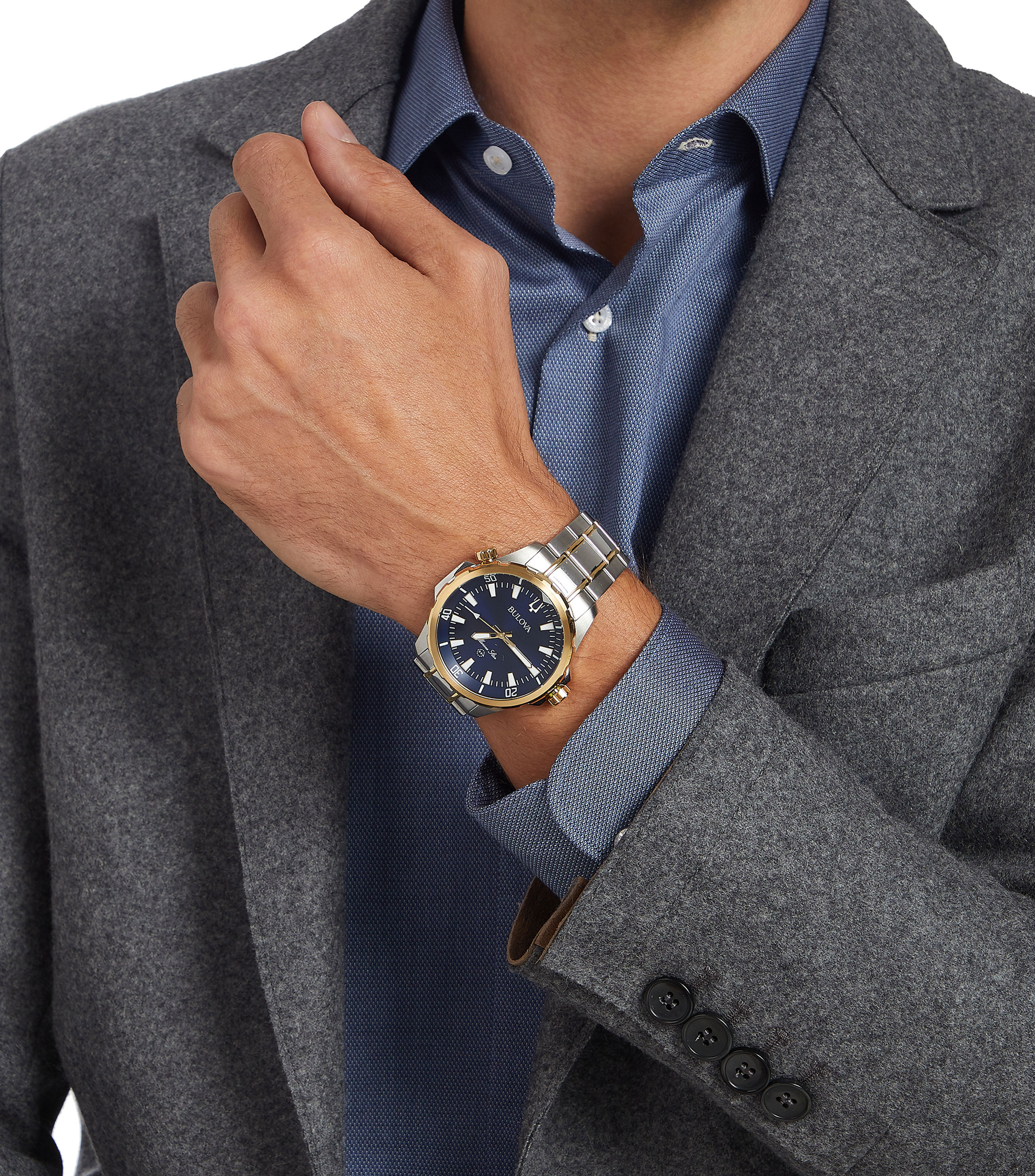 Reloj para Hombre Marine Star de Vestir Dorado y Plateado