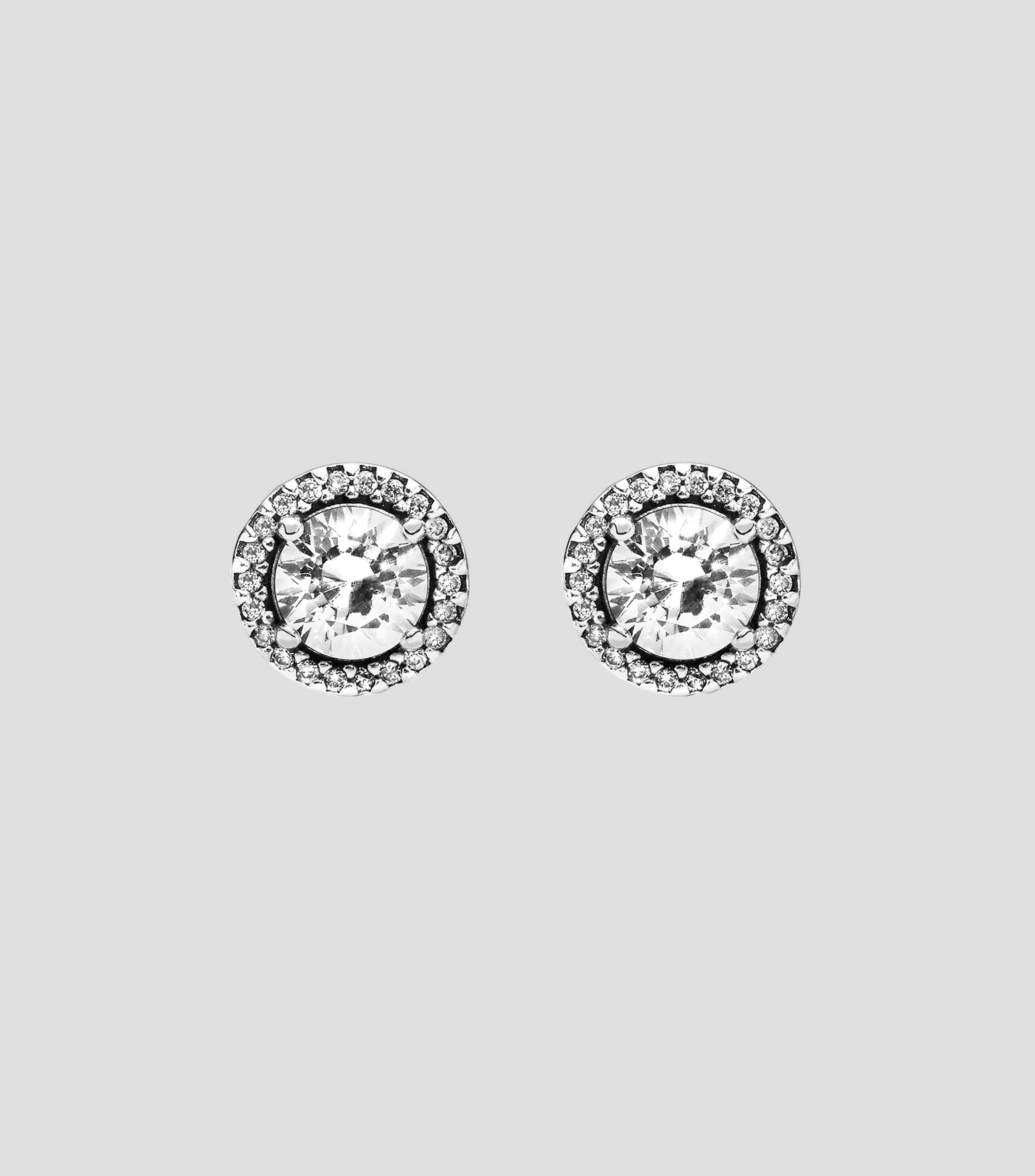 Aretes en plata con zirconias cúbicas Mujer