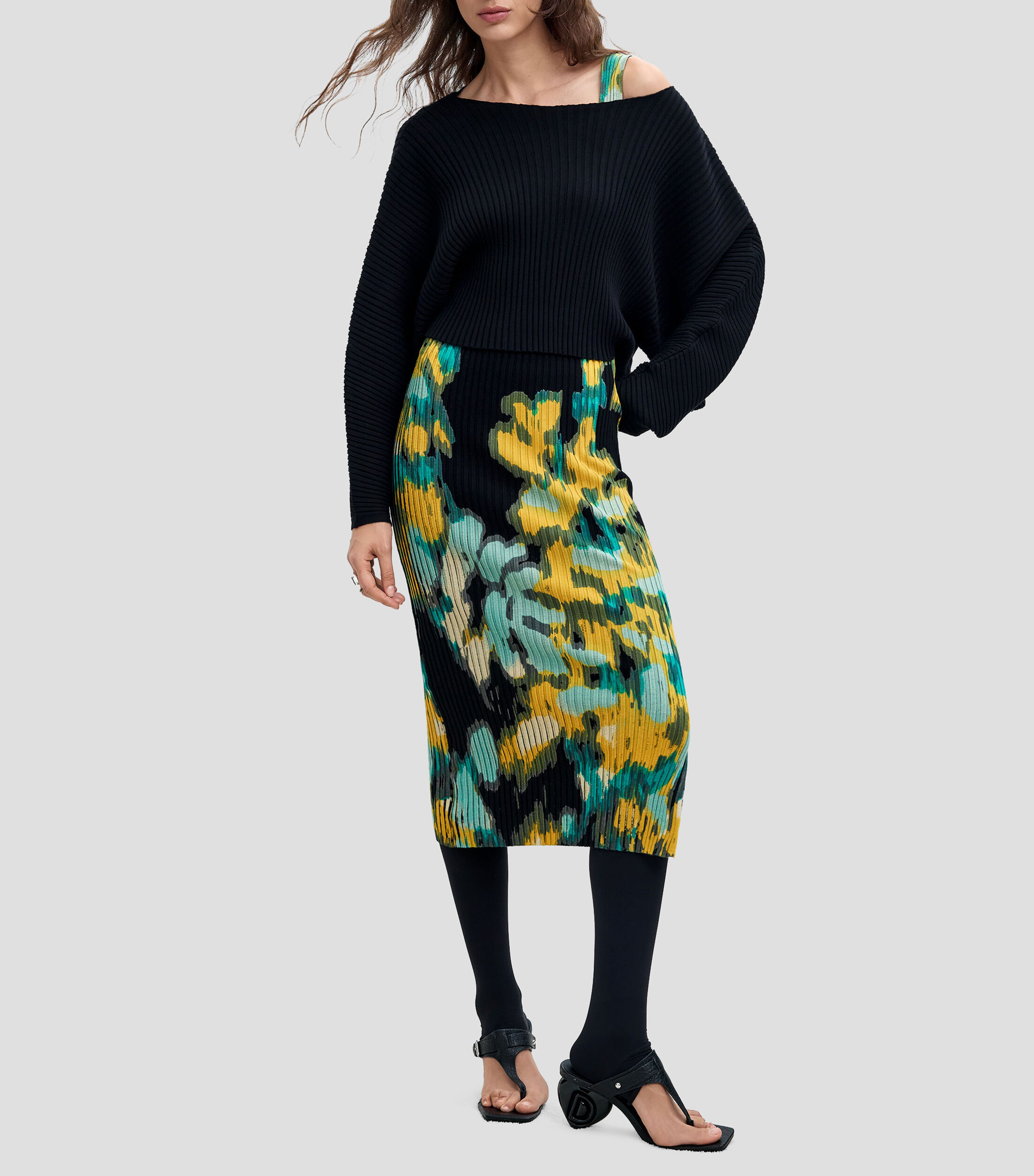 Vestido Casual Midi Estampado Mujer