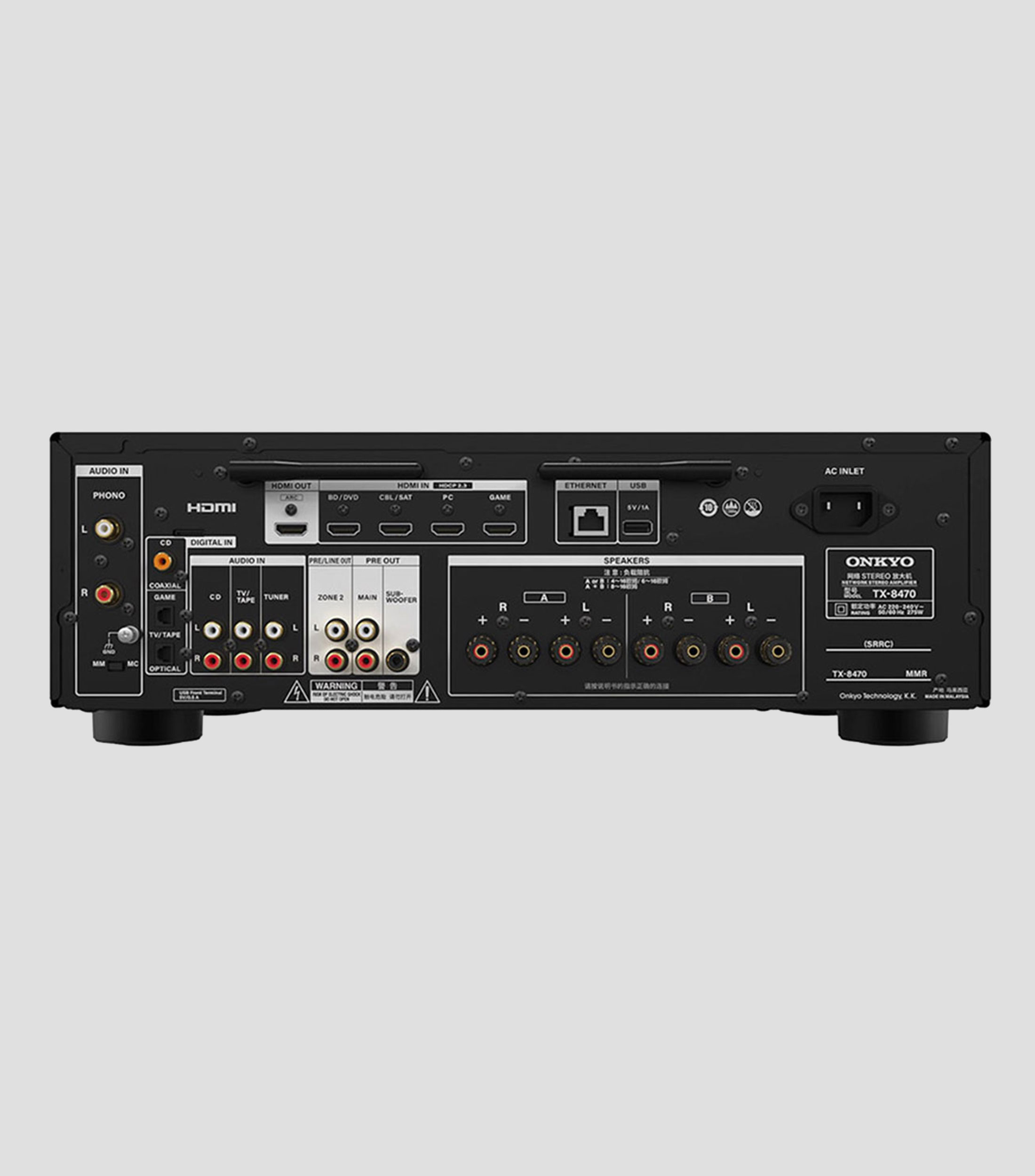 Receptor Estereo de Red Hi Fi TX-8470 2 CANALES 110W