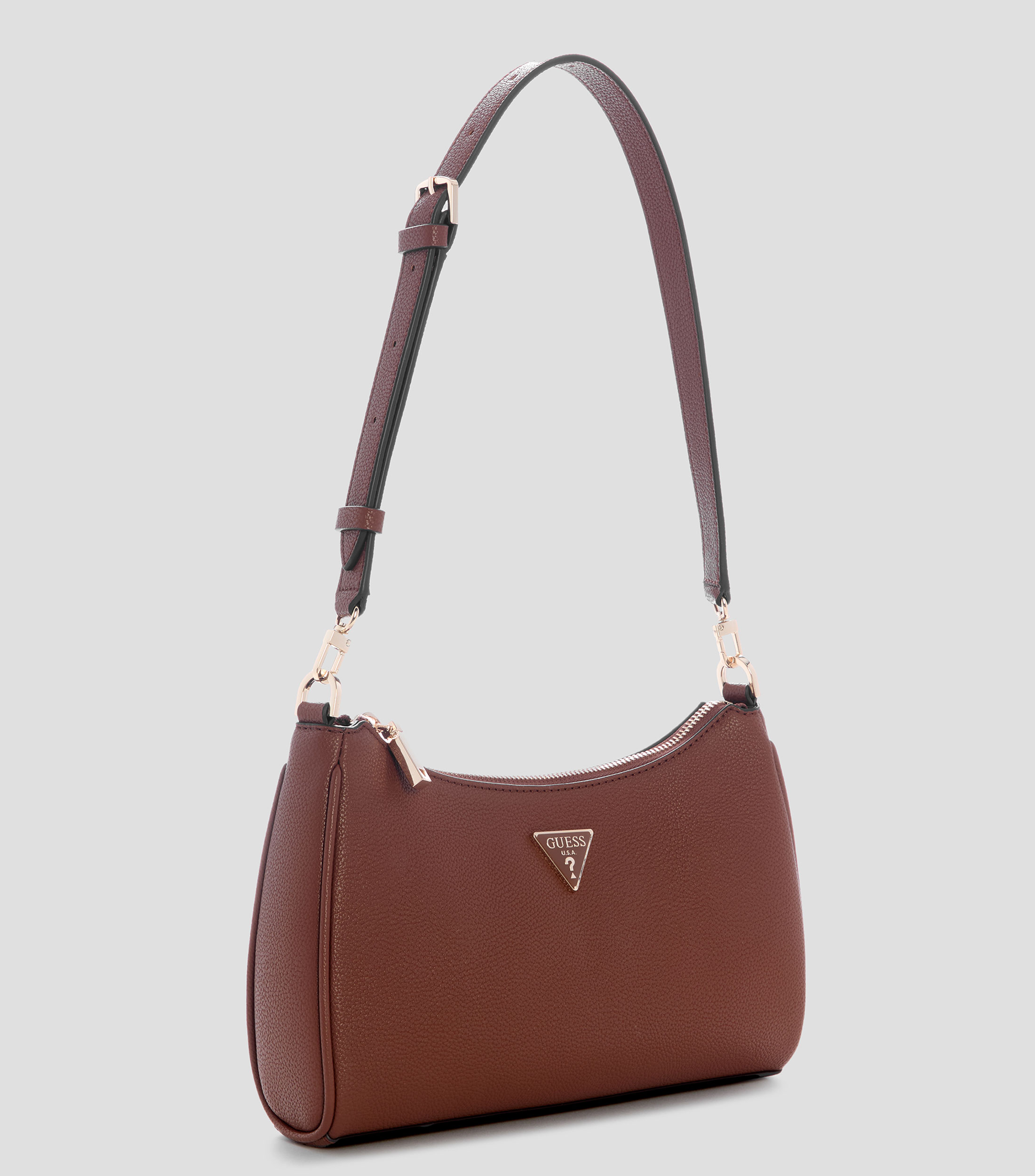 Bolsa shoulder lisa con detalle texturizado Mujer