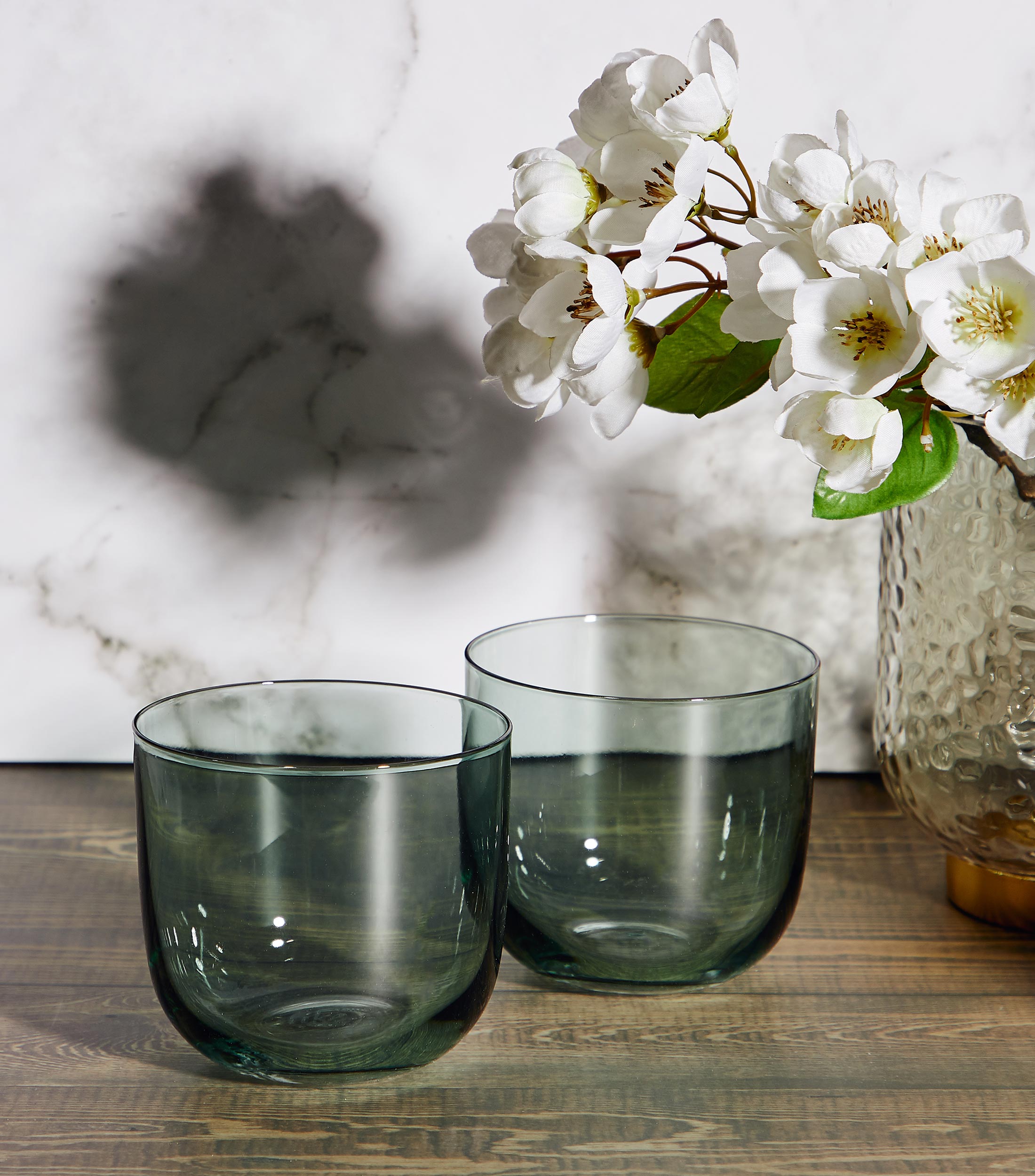 Set de 2 vasos en cristal
