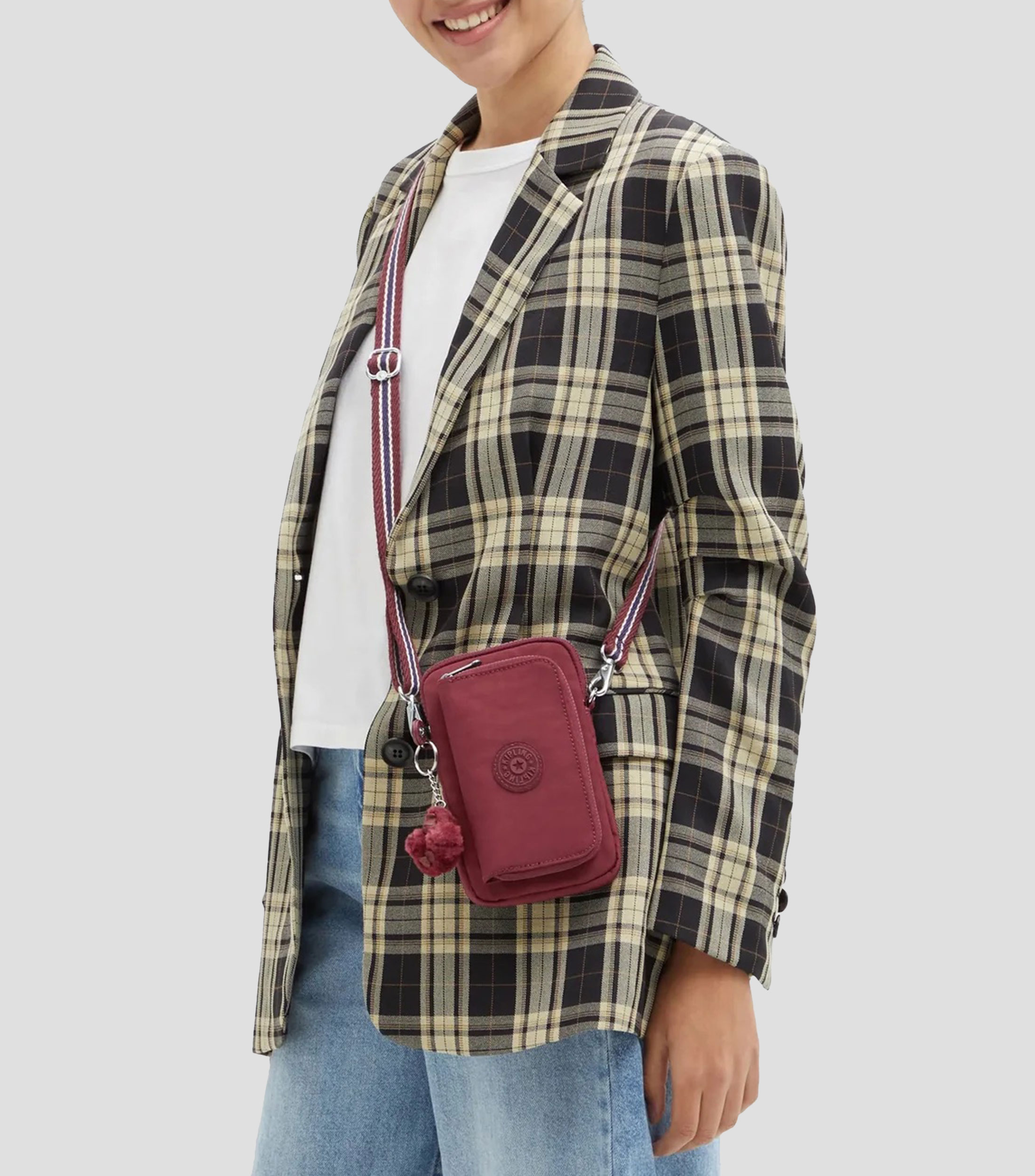 Bolsa crossbody vino Telmo Lounge lisa Niña
