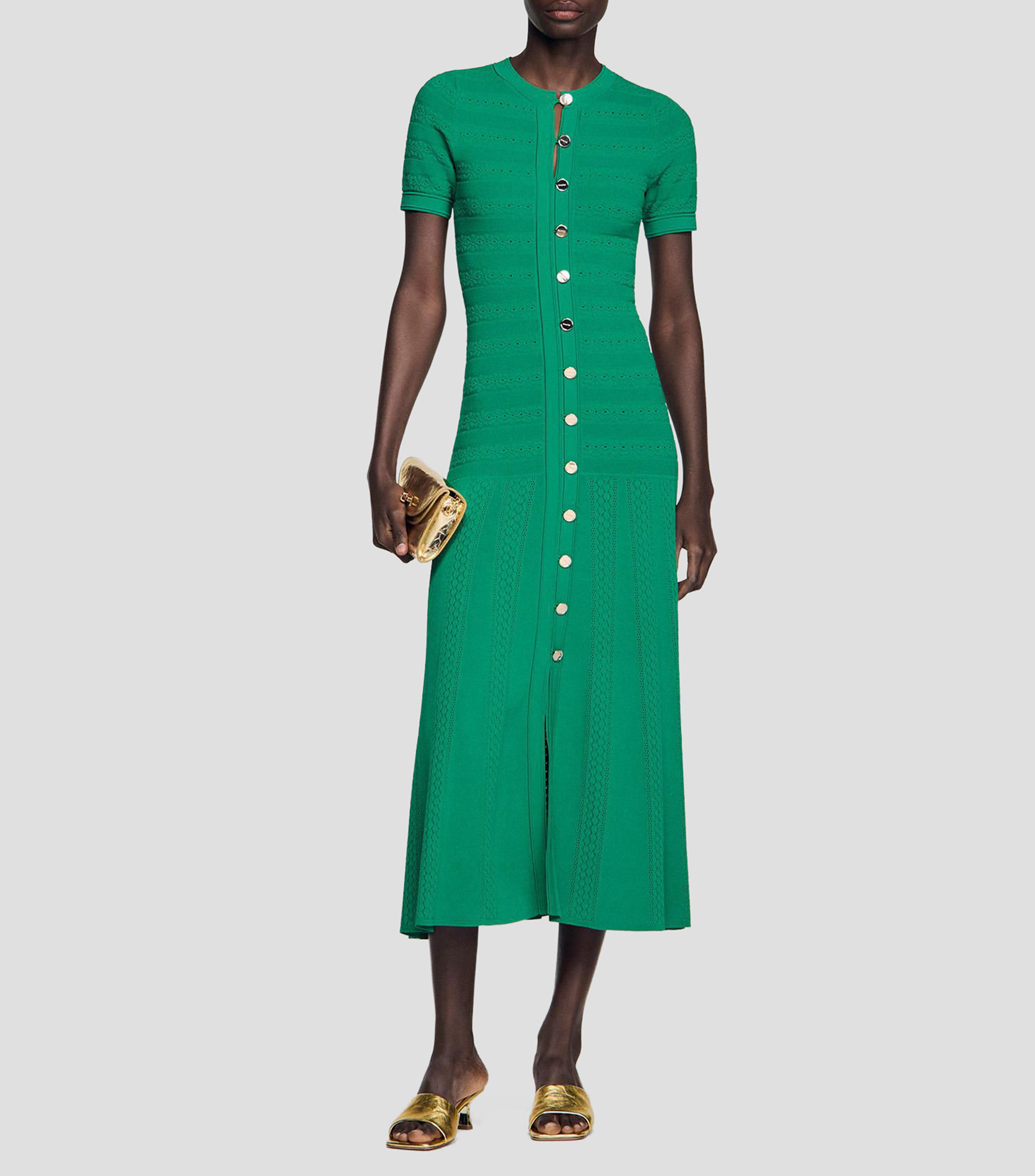 Vestido largo sólido Milona Mujer