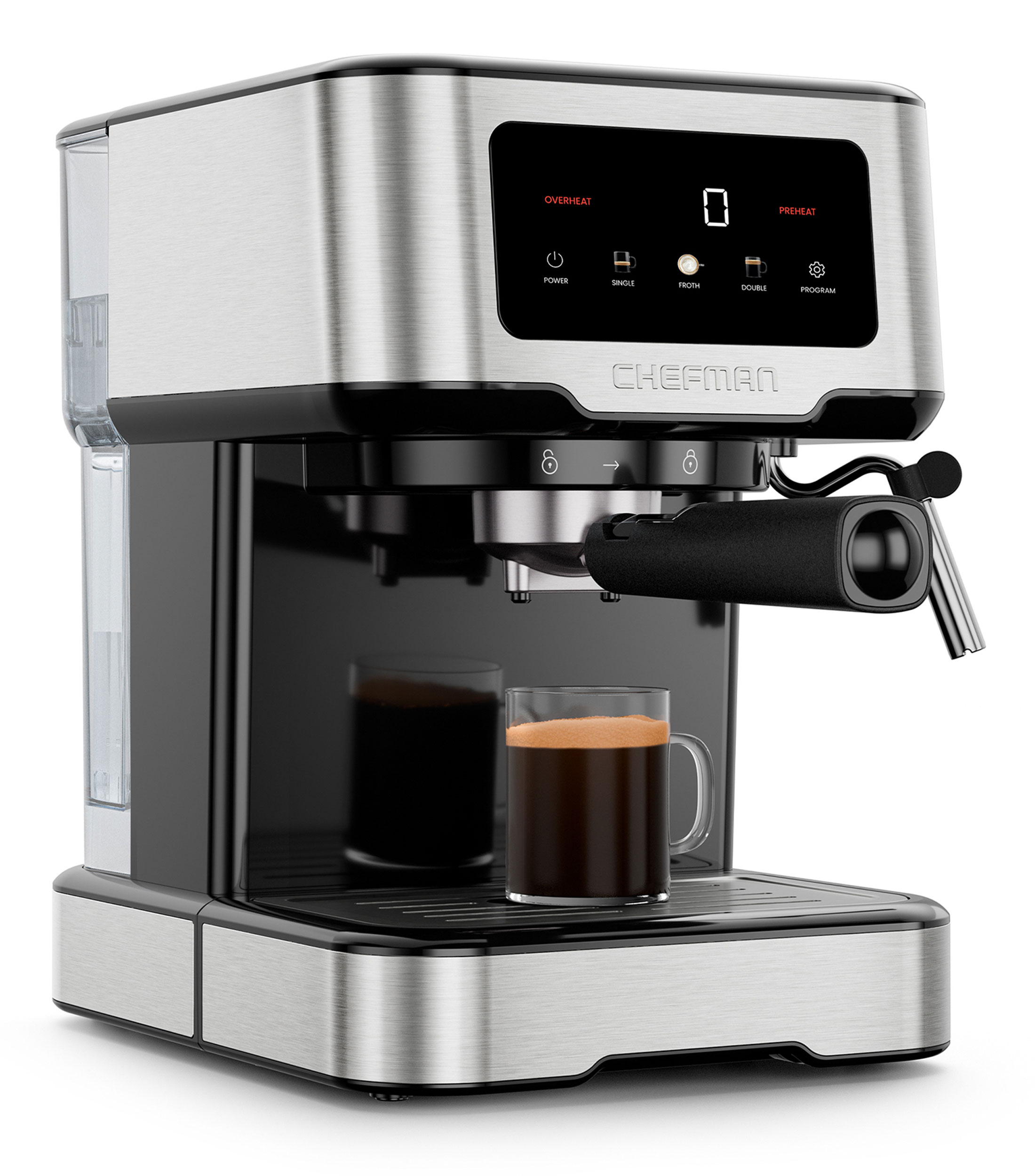 Cafetera Espresso 1.5 Litros en Acero Inoxidable