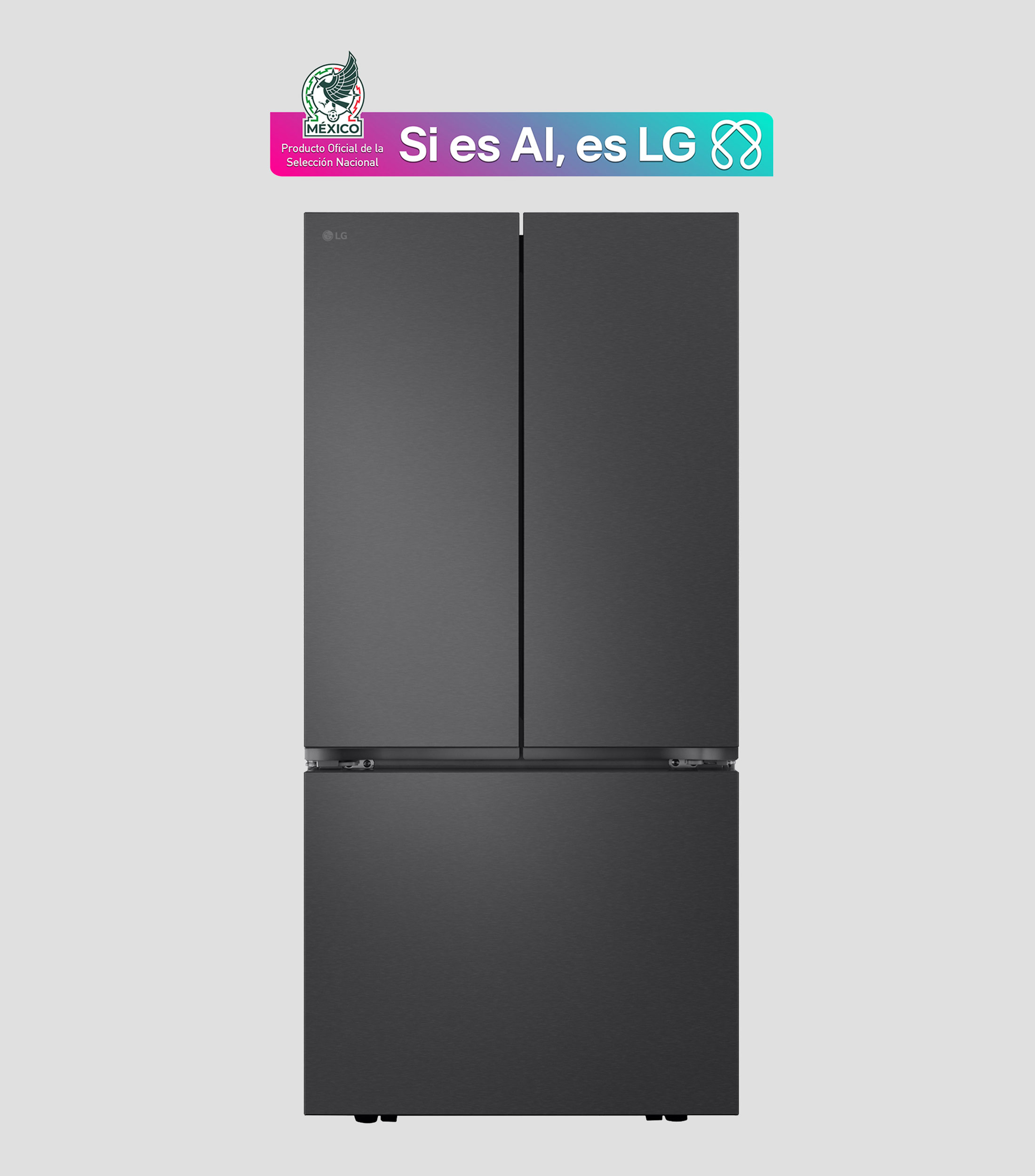 Refrigerador French Door, 25 p3 Básico negro