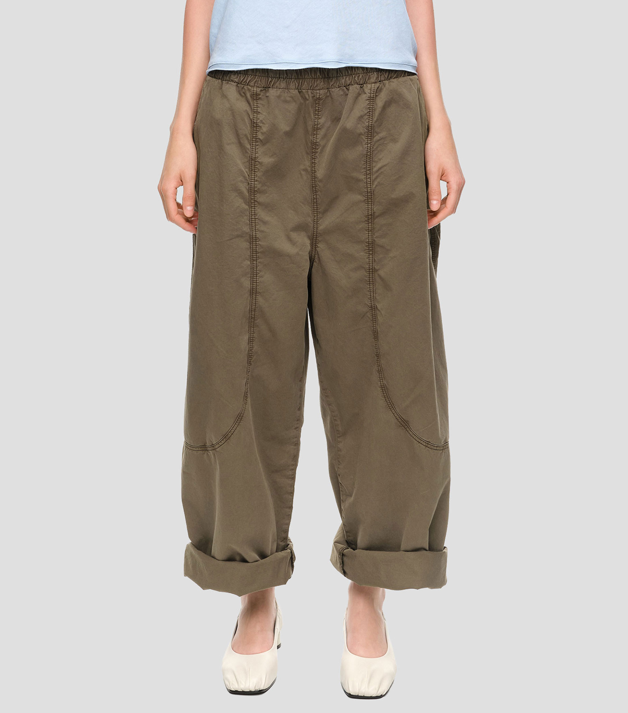 Pantalón jogger pespuntes decorativos Mujer