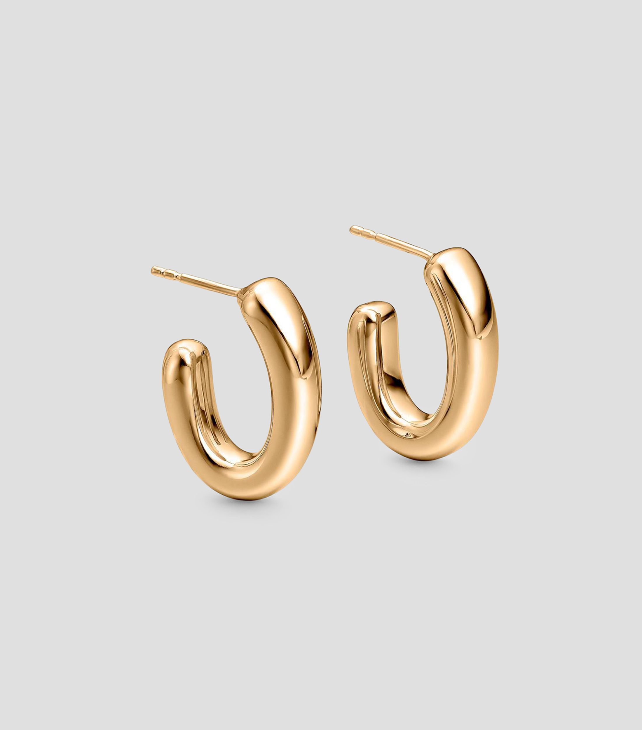 Pendientes de aro ovalados en plata 925 Mujer