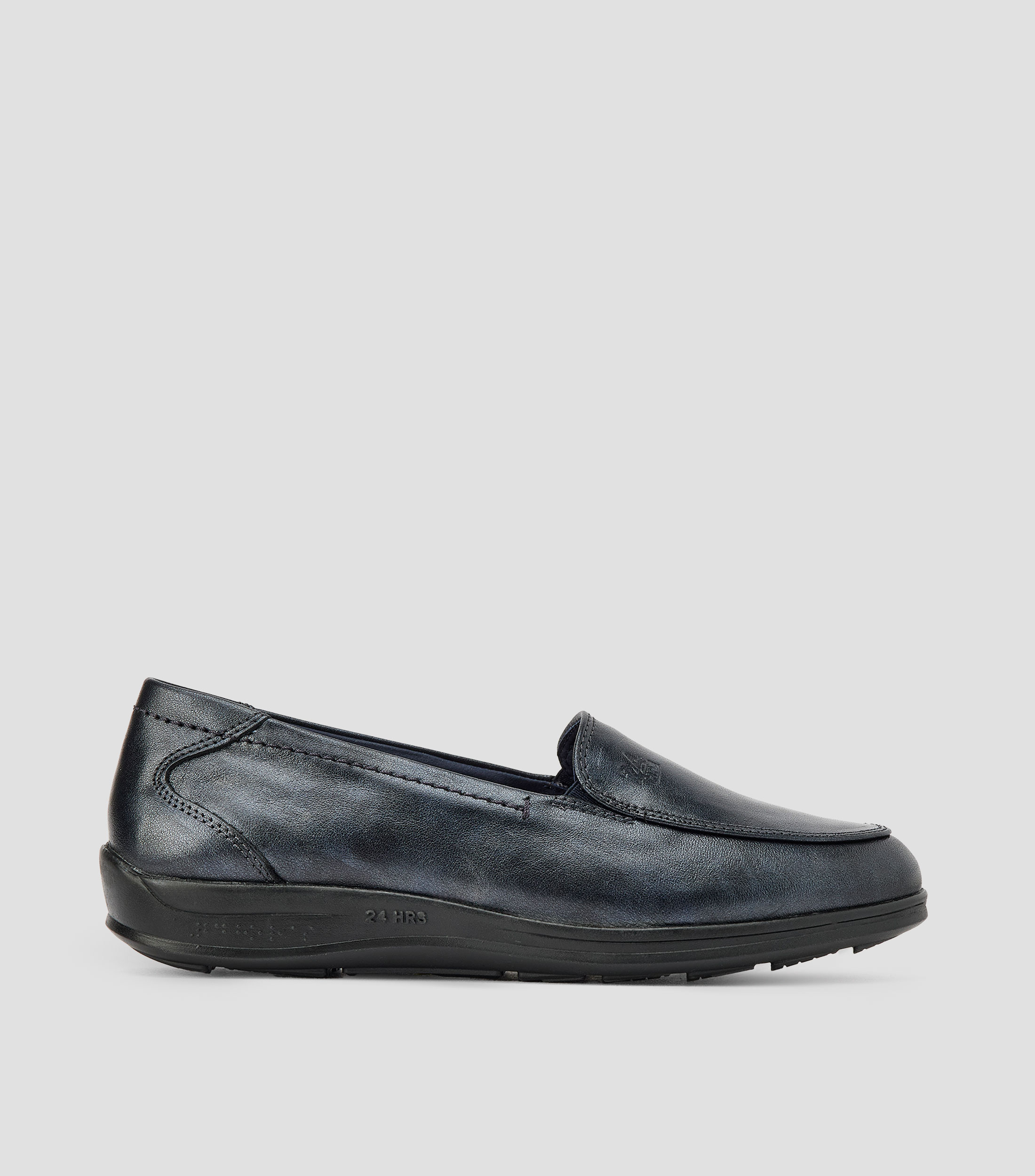Mocasines en piel liso Mujer