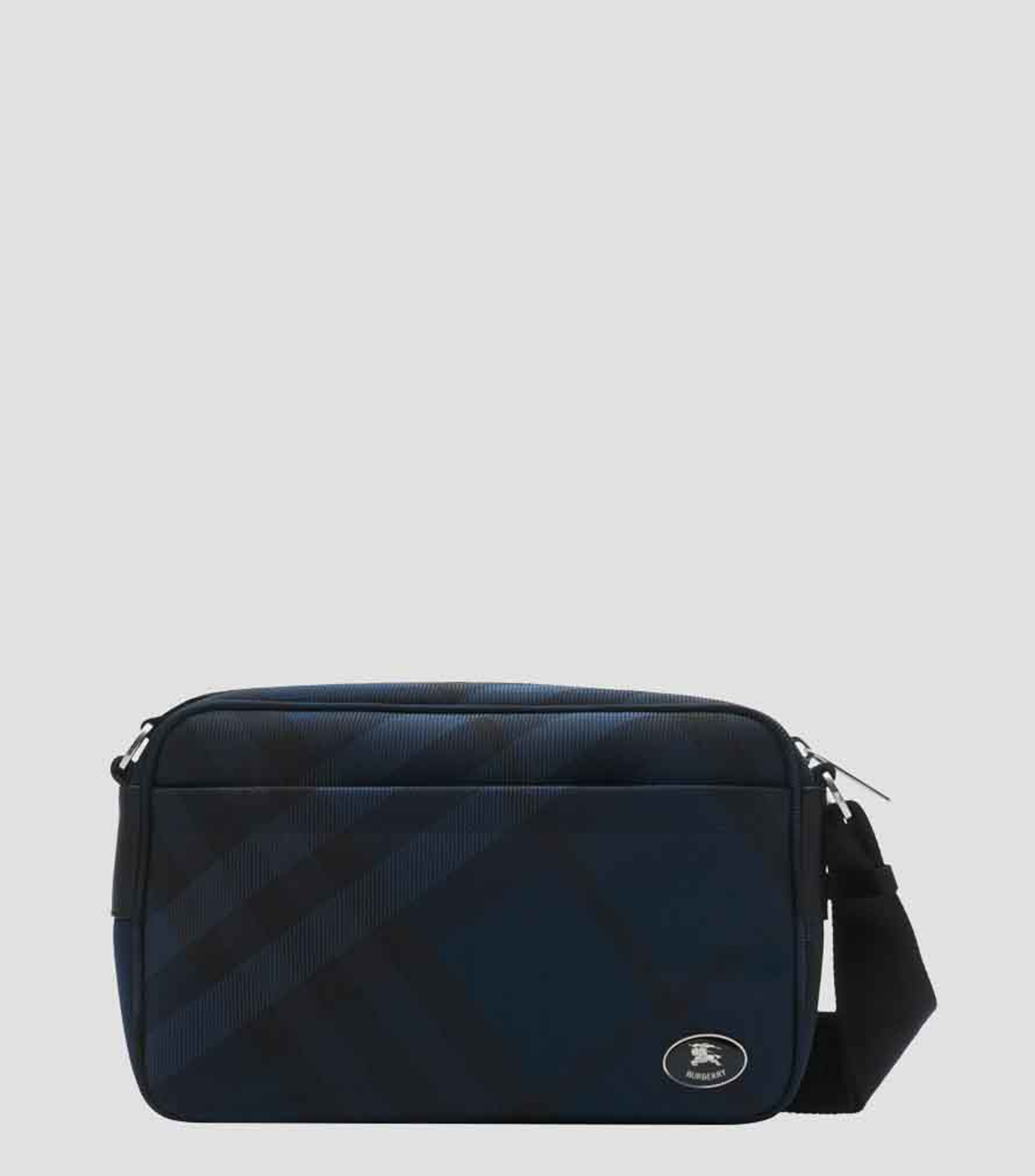 Bolso crossbody con cuadros Hombre