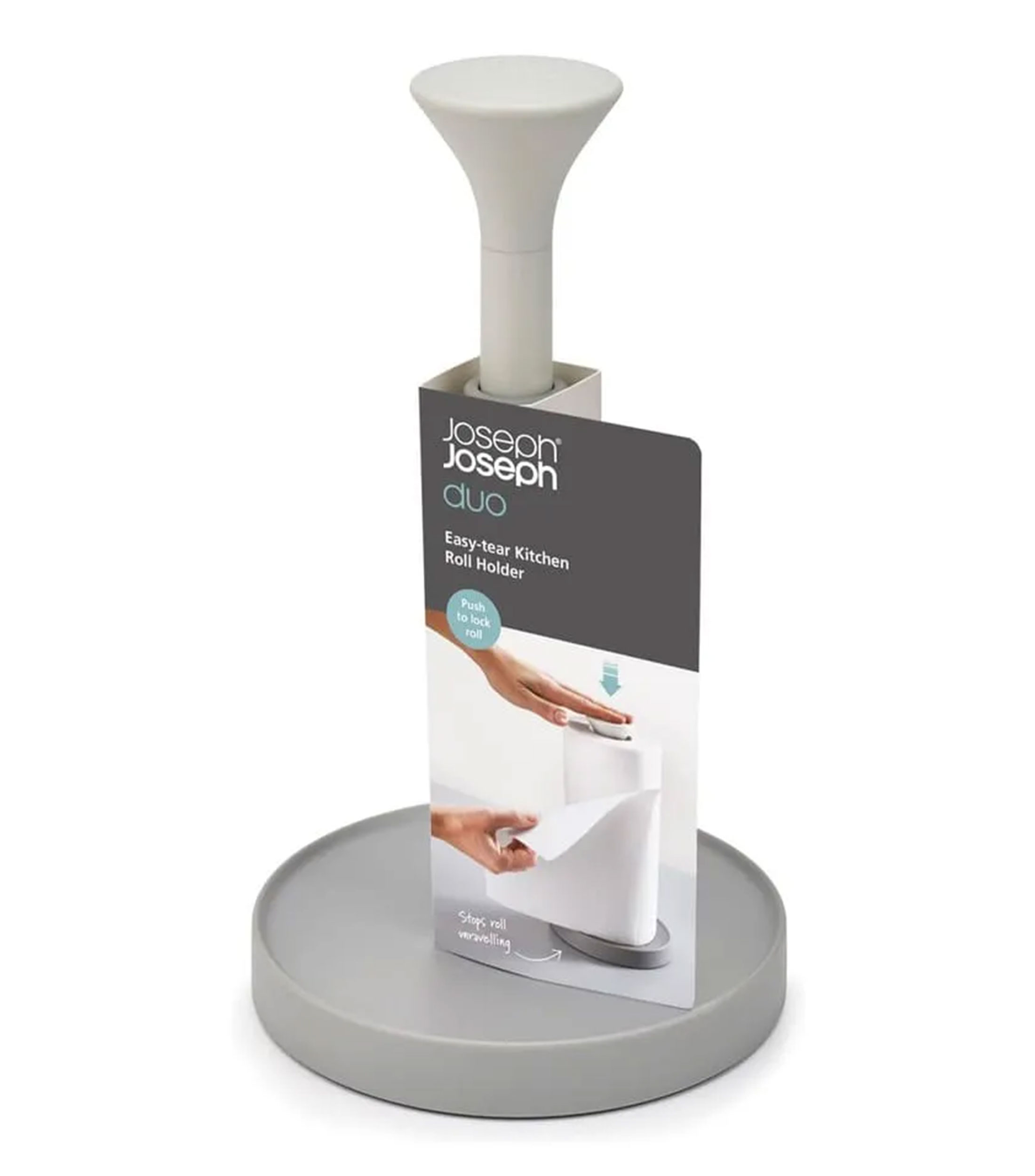 Portarrollos plastico gris