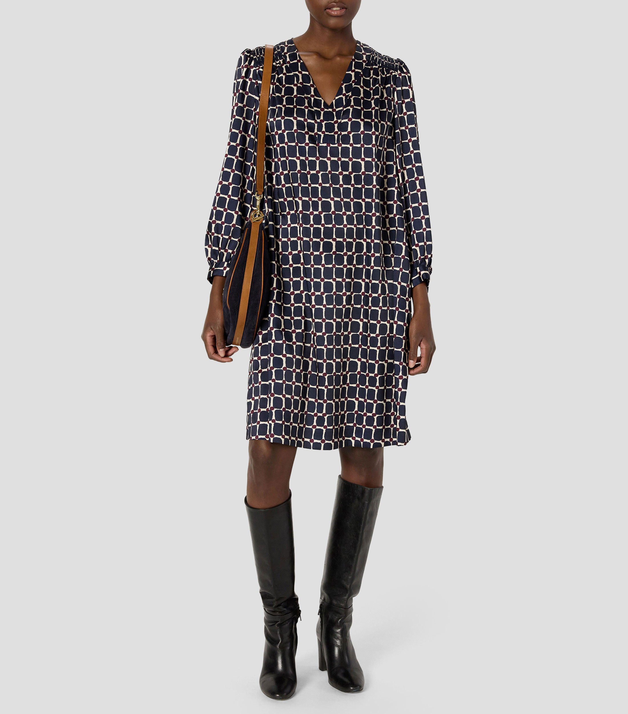 Vestido Midi manga larga Mujer